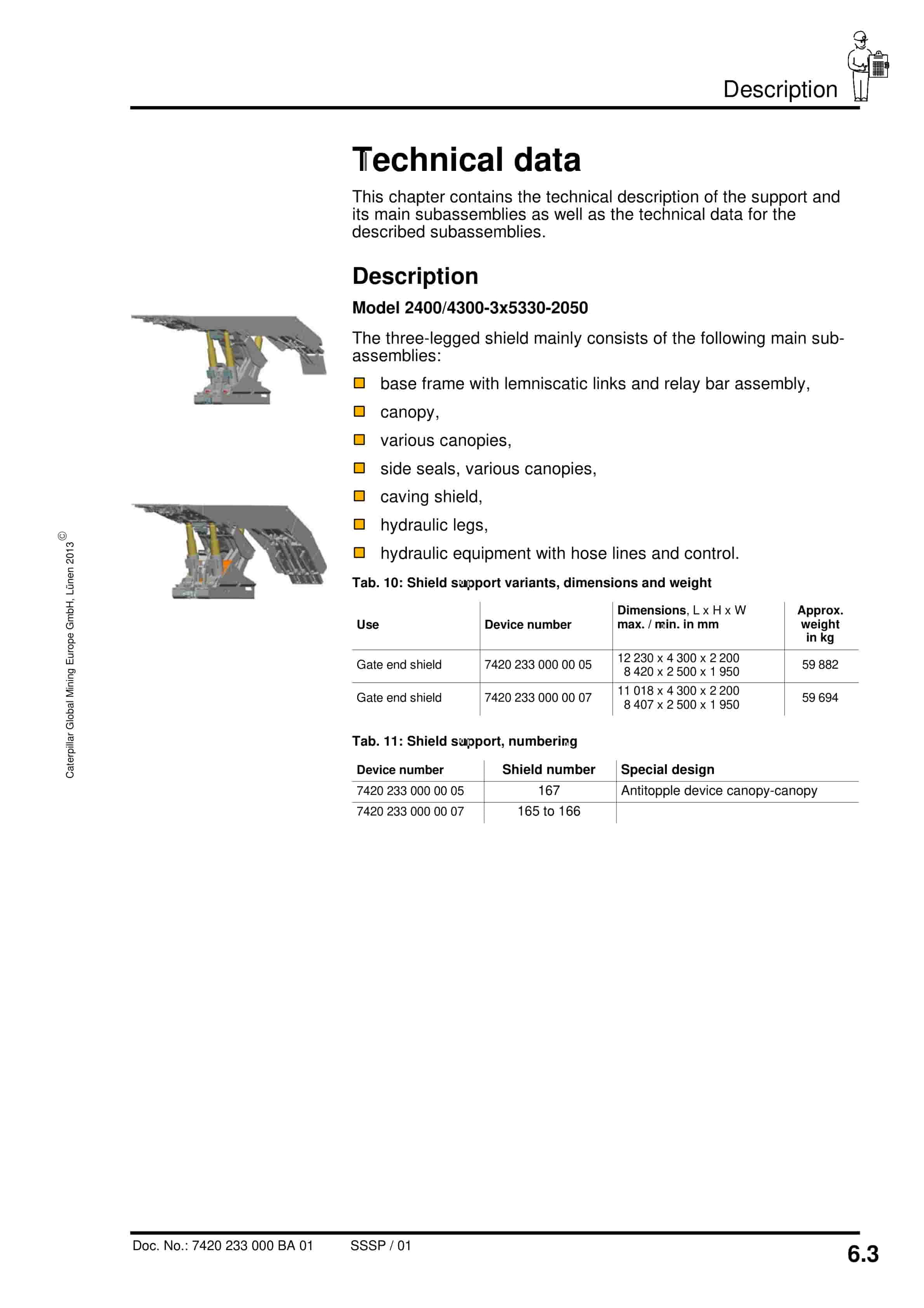 Caterpillar Roof Support Operation And Maintenance Manual BI628535-3