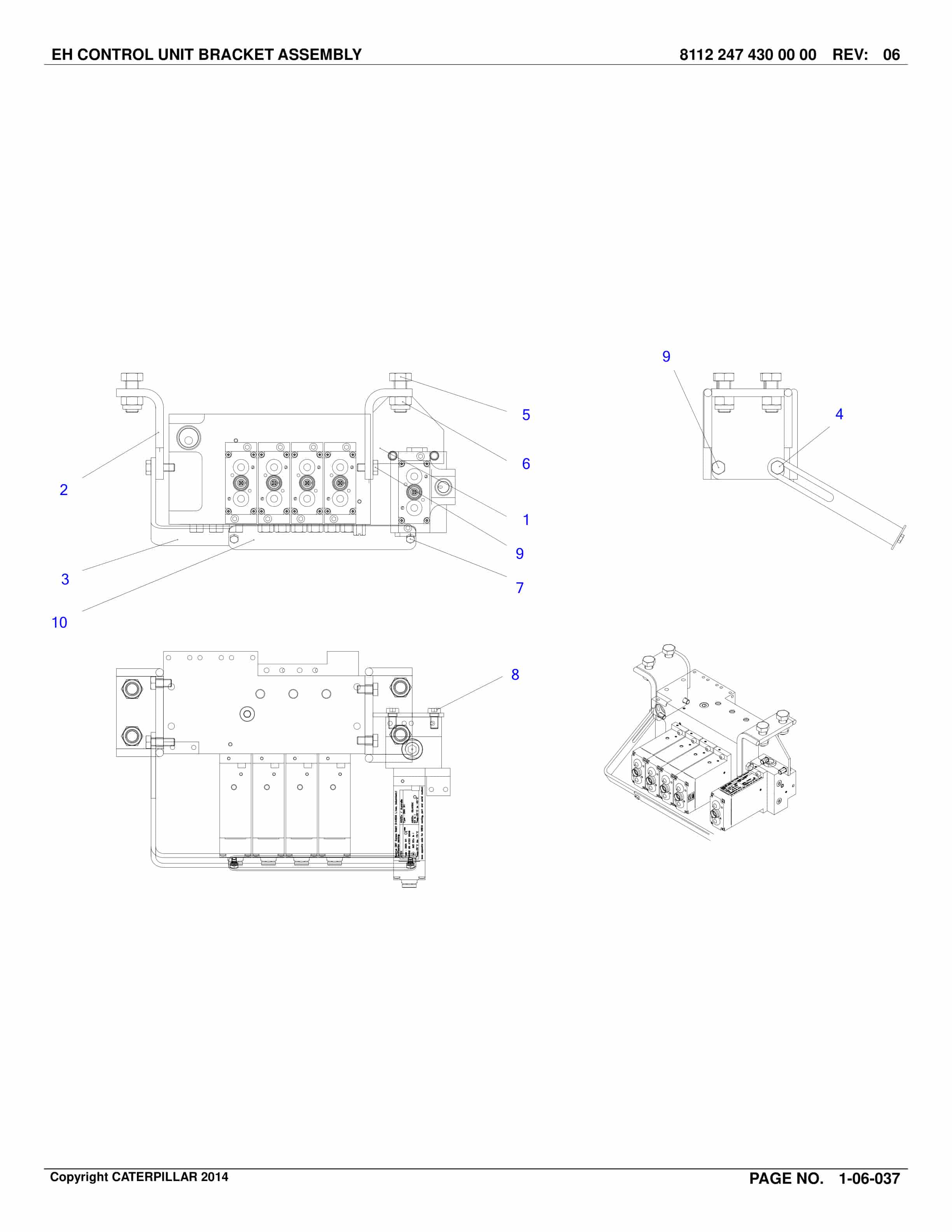Caterpillar Roof Supports Parts Catalog BI636387-2