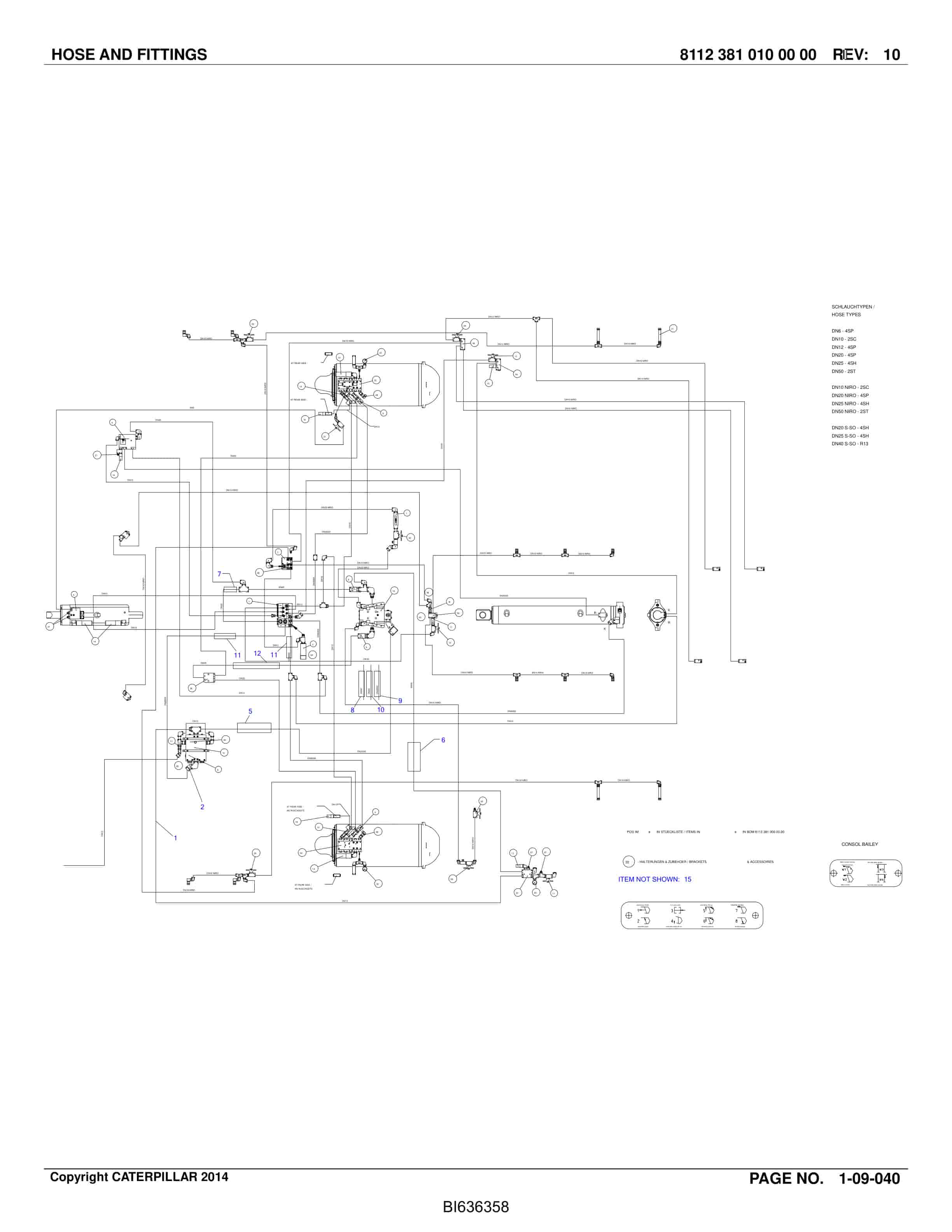 Caterpillar Roof Supports Parts Manual BI636358-2