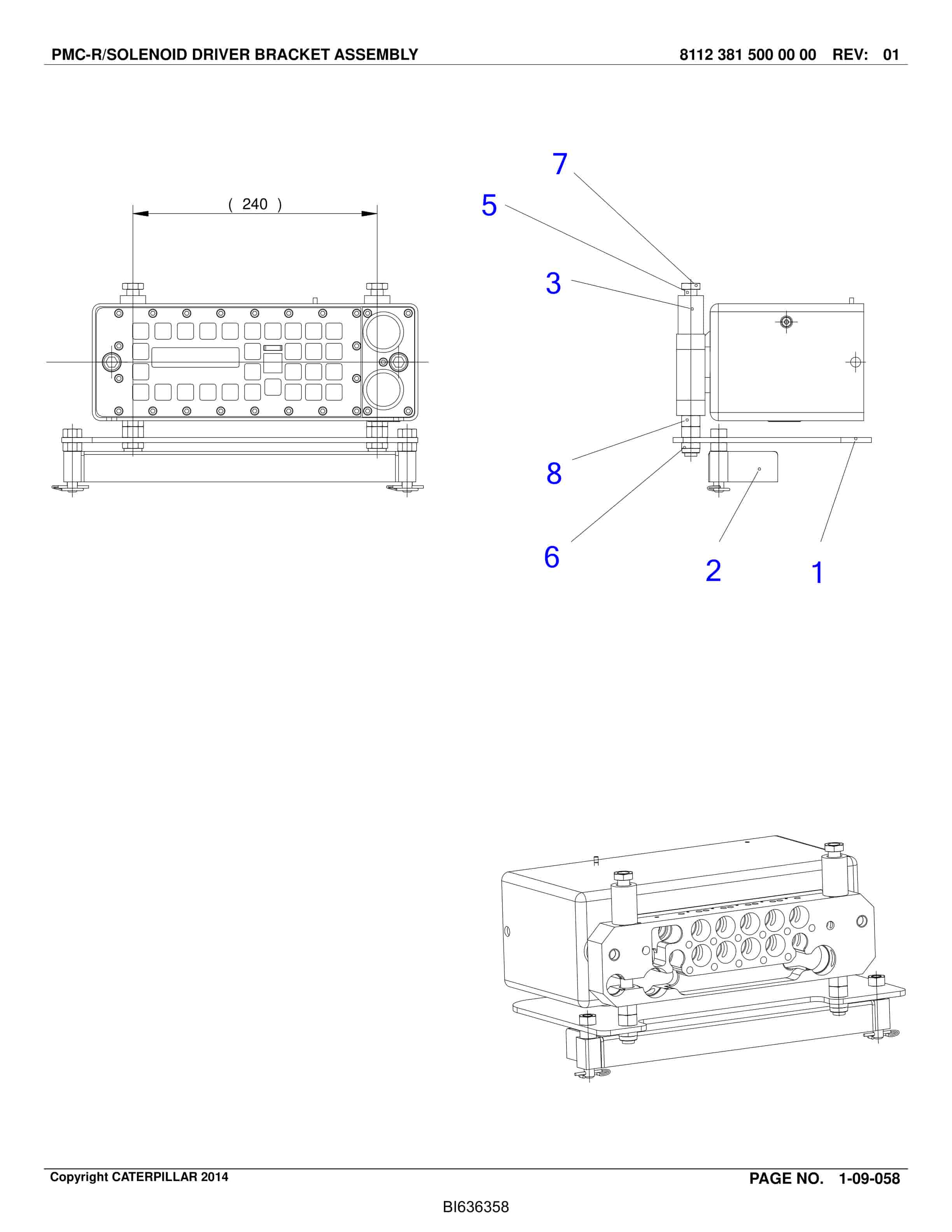Caterpillar Roof Supports Parts Manual BI636358-3