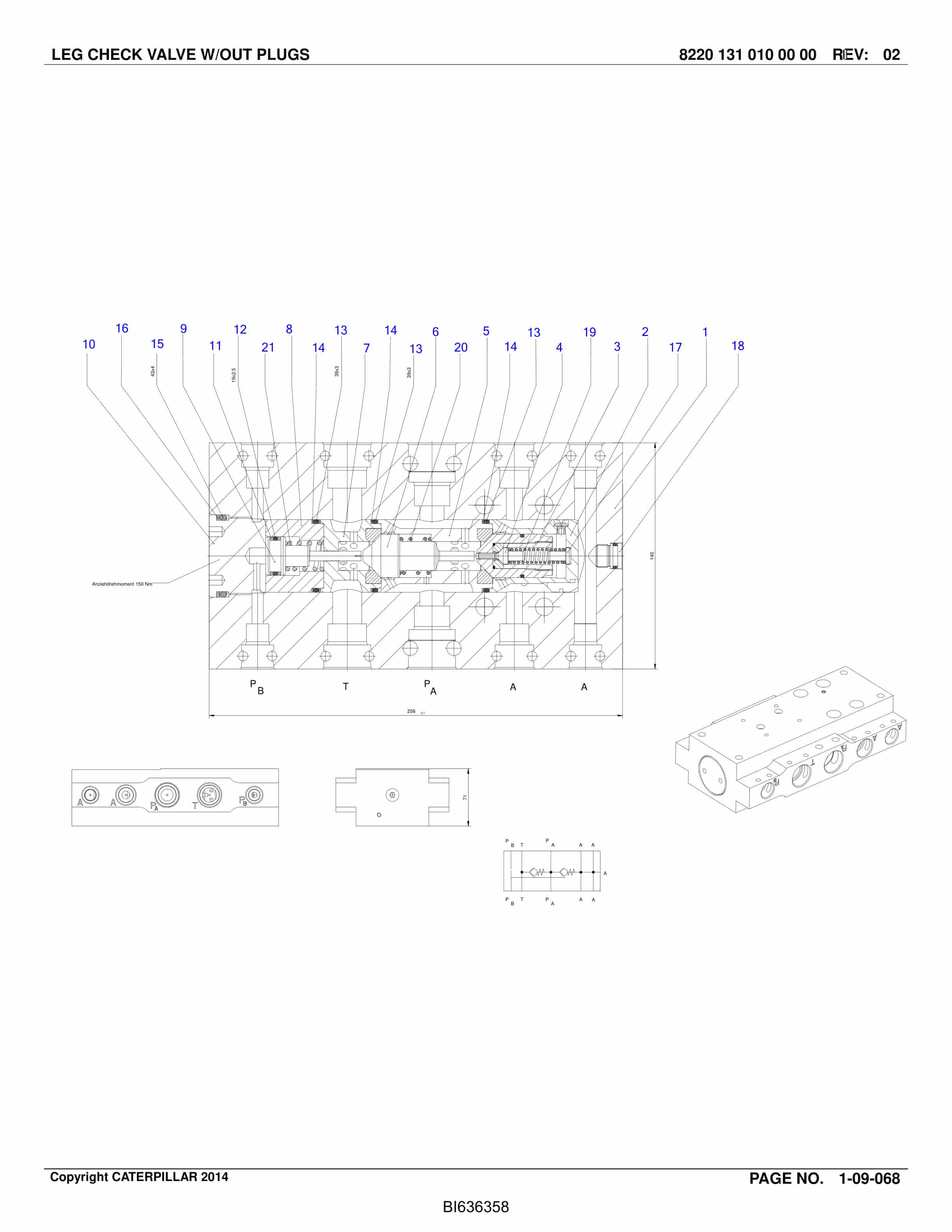 Caterpillar Roof Supports Parts Manual BI636358-4