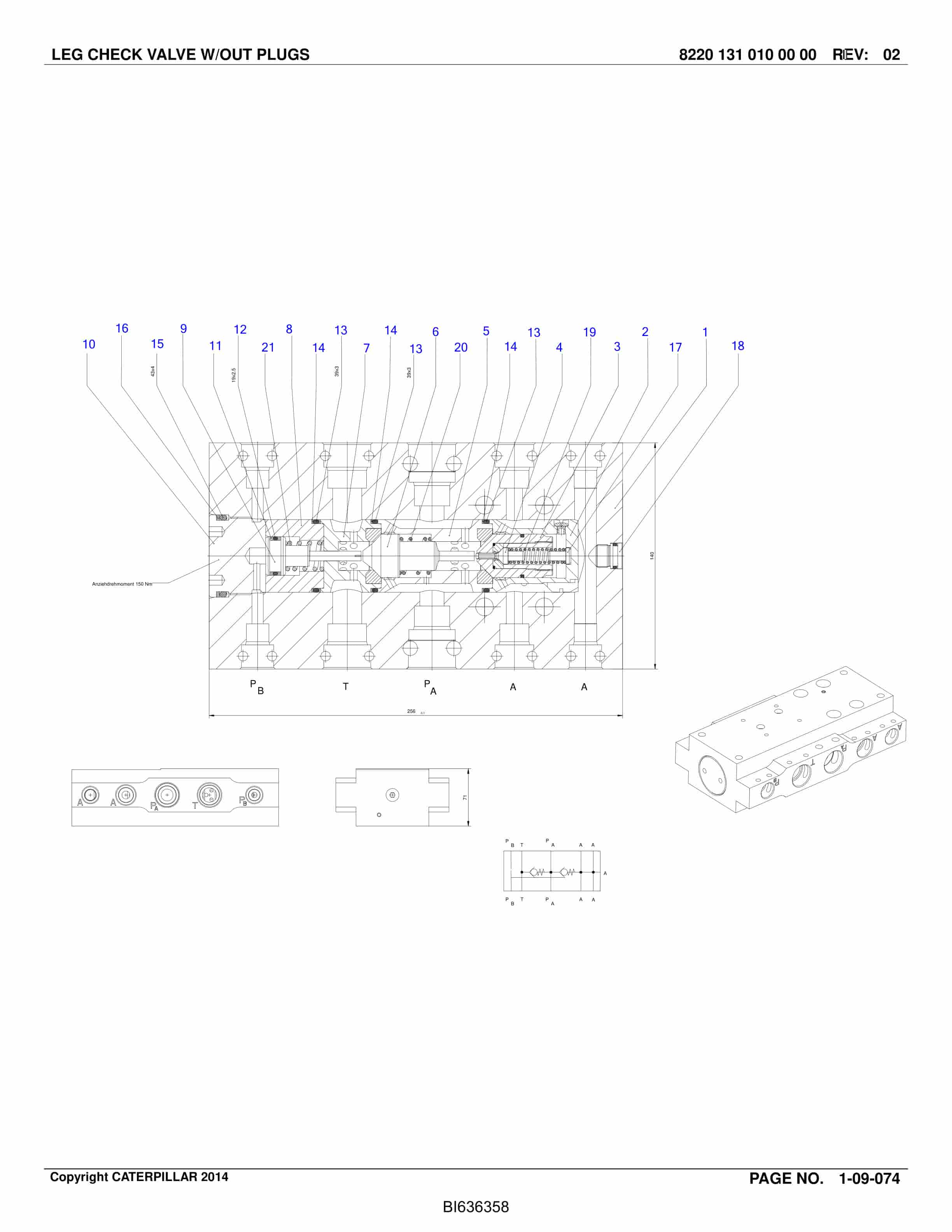 Caterpillar Roof Supports Parts Manual BI636358-5