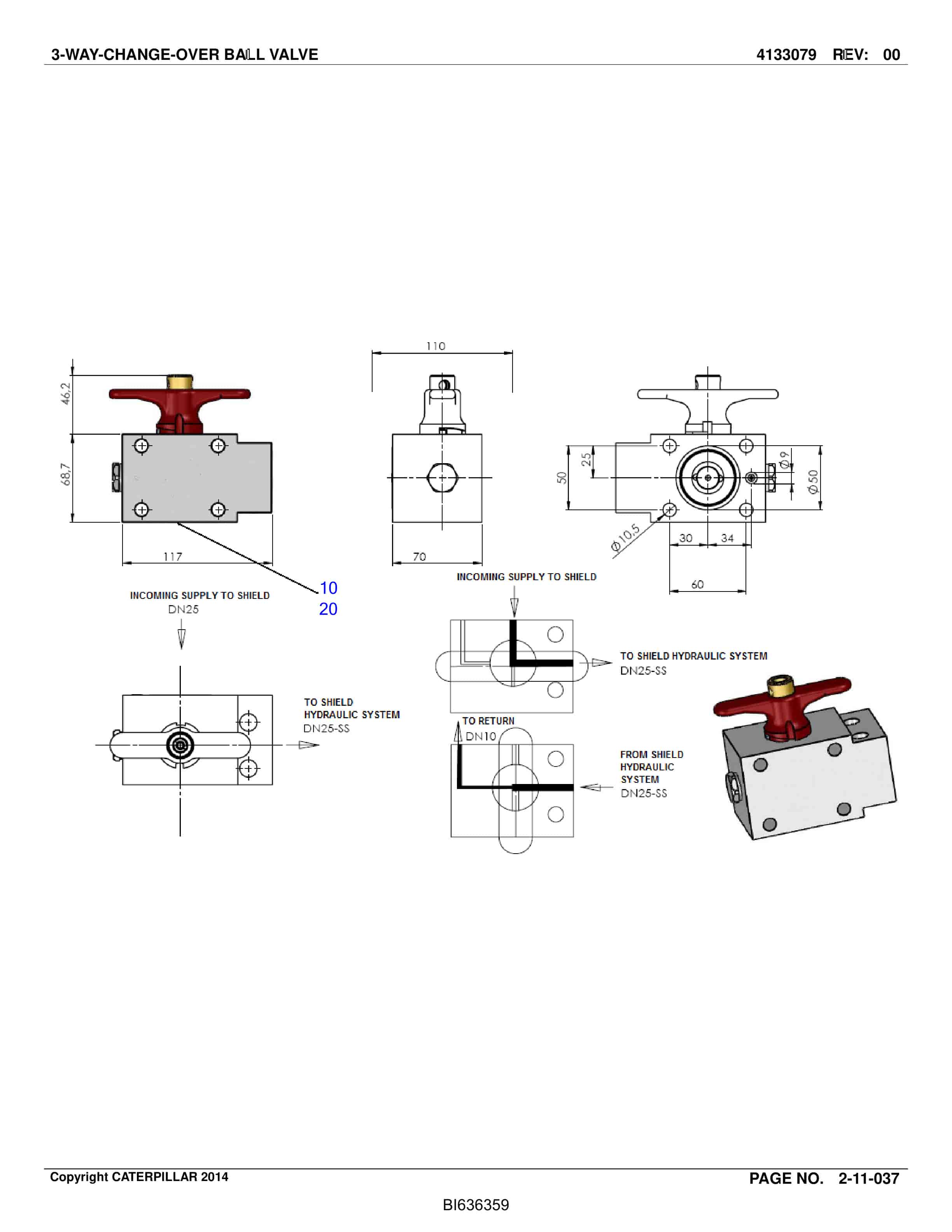Caterpillar Roof Supports Parts Manual BI636359-2