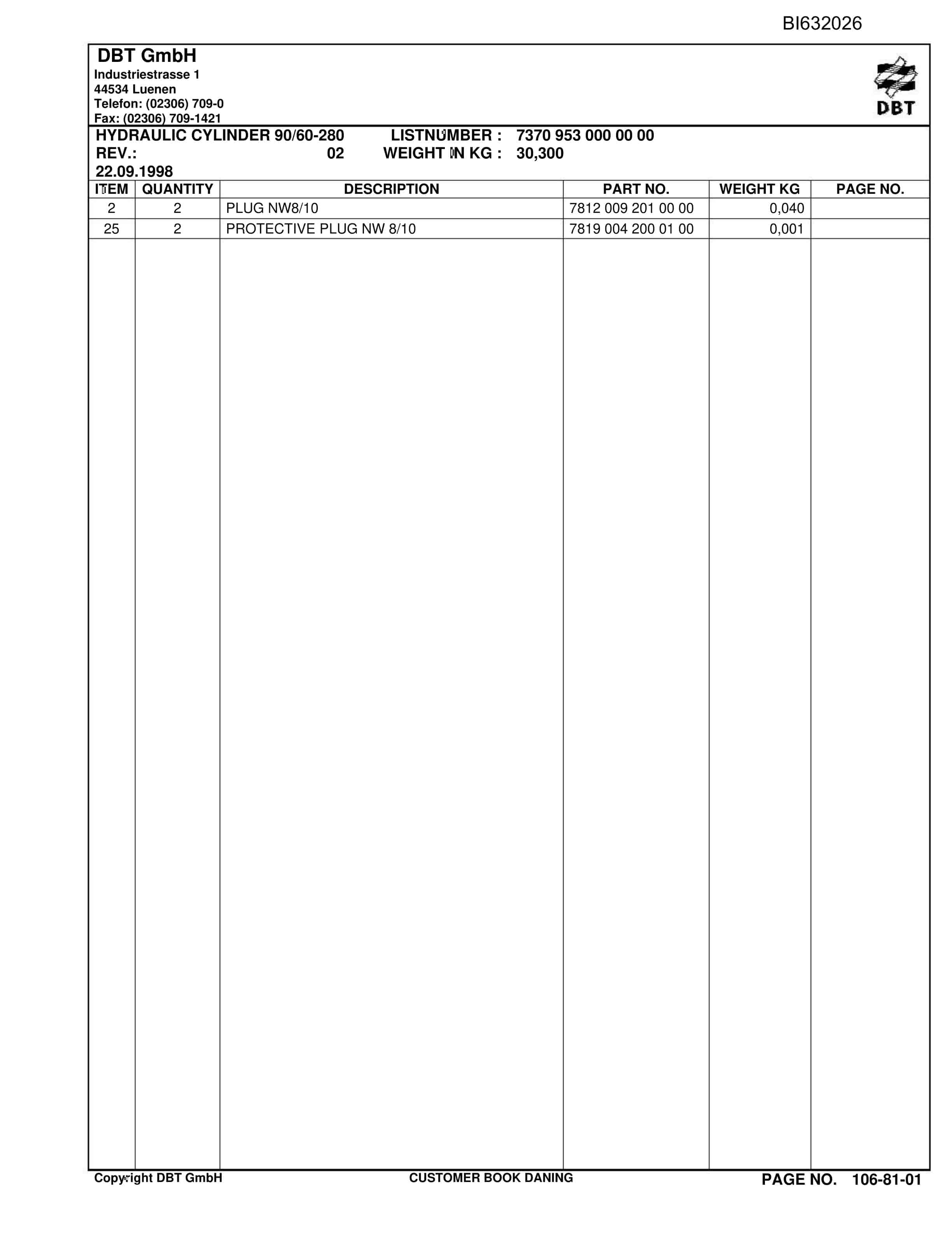Caterpillar SAADEC Daning Mine Parts Manual BI632026-4