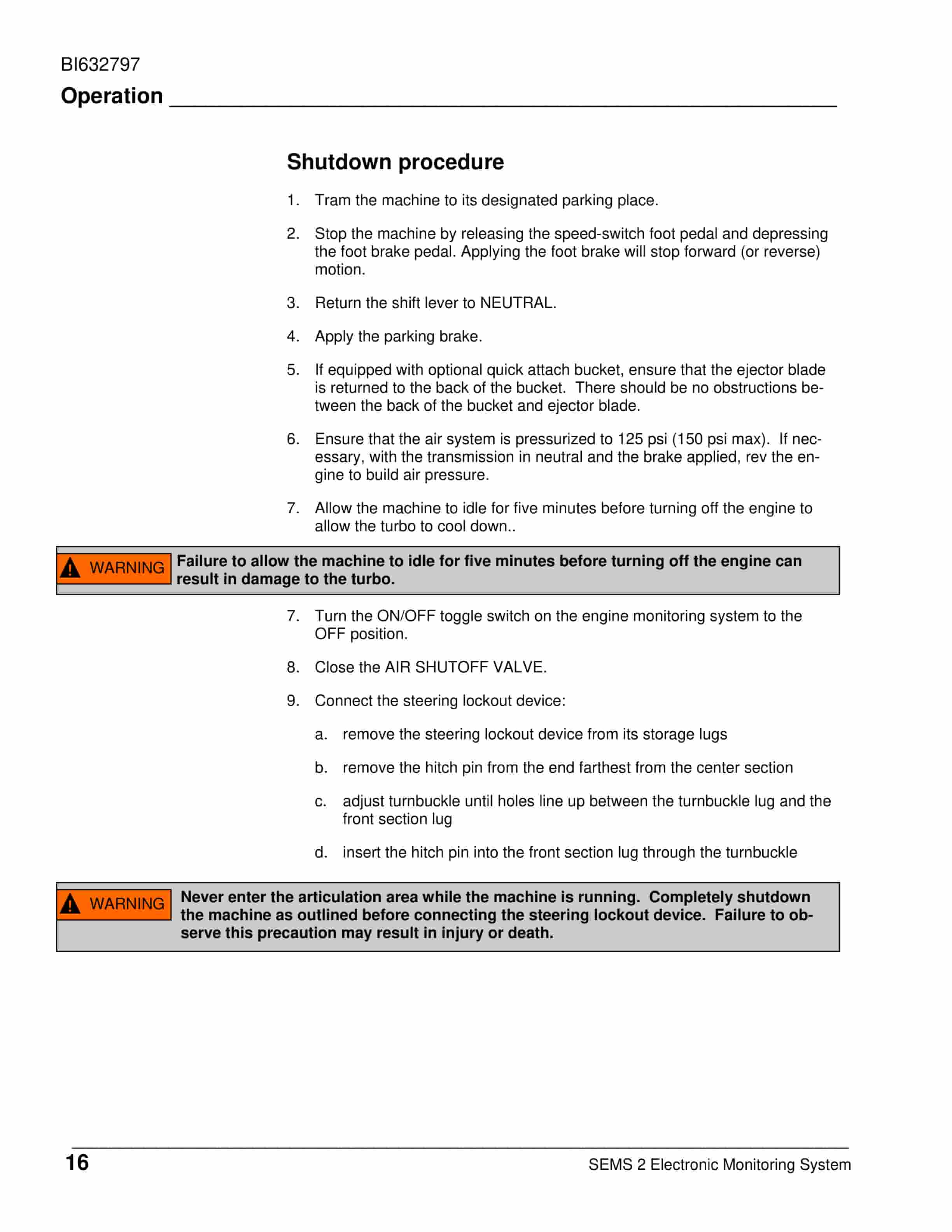 Caterpillar SEMS 2 Electronic Monitoring System Operation Manual BI632797-5