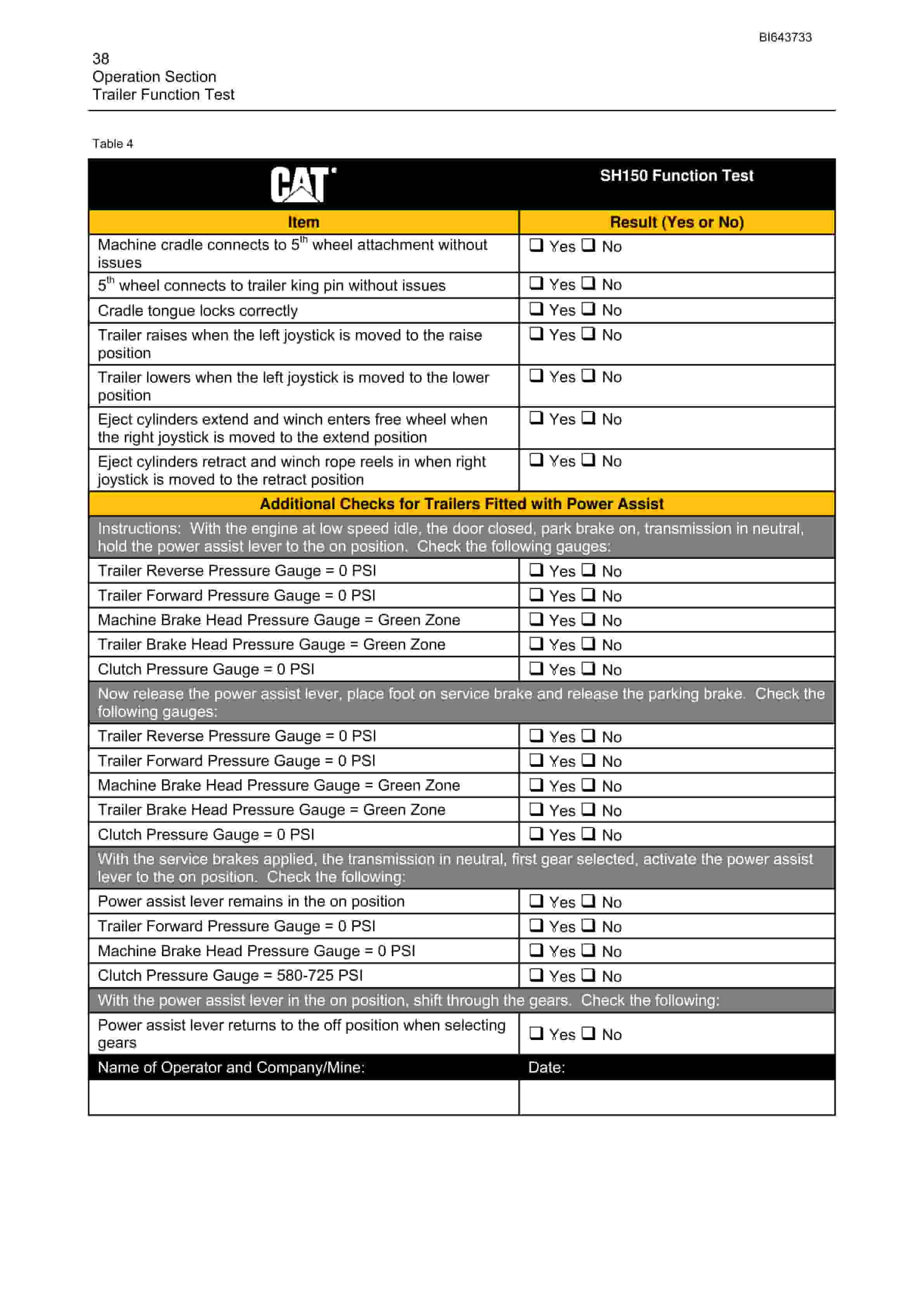 Caterpillar SH150 Shield Trailer Operation And Maintenance Manual BI643733-2