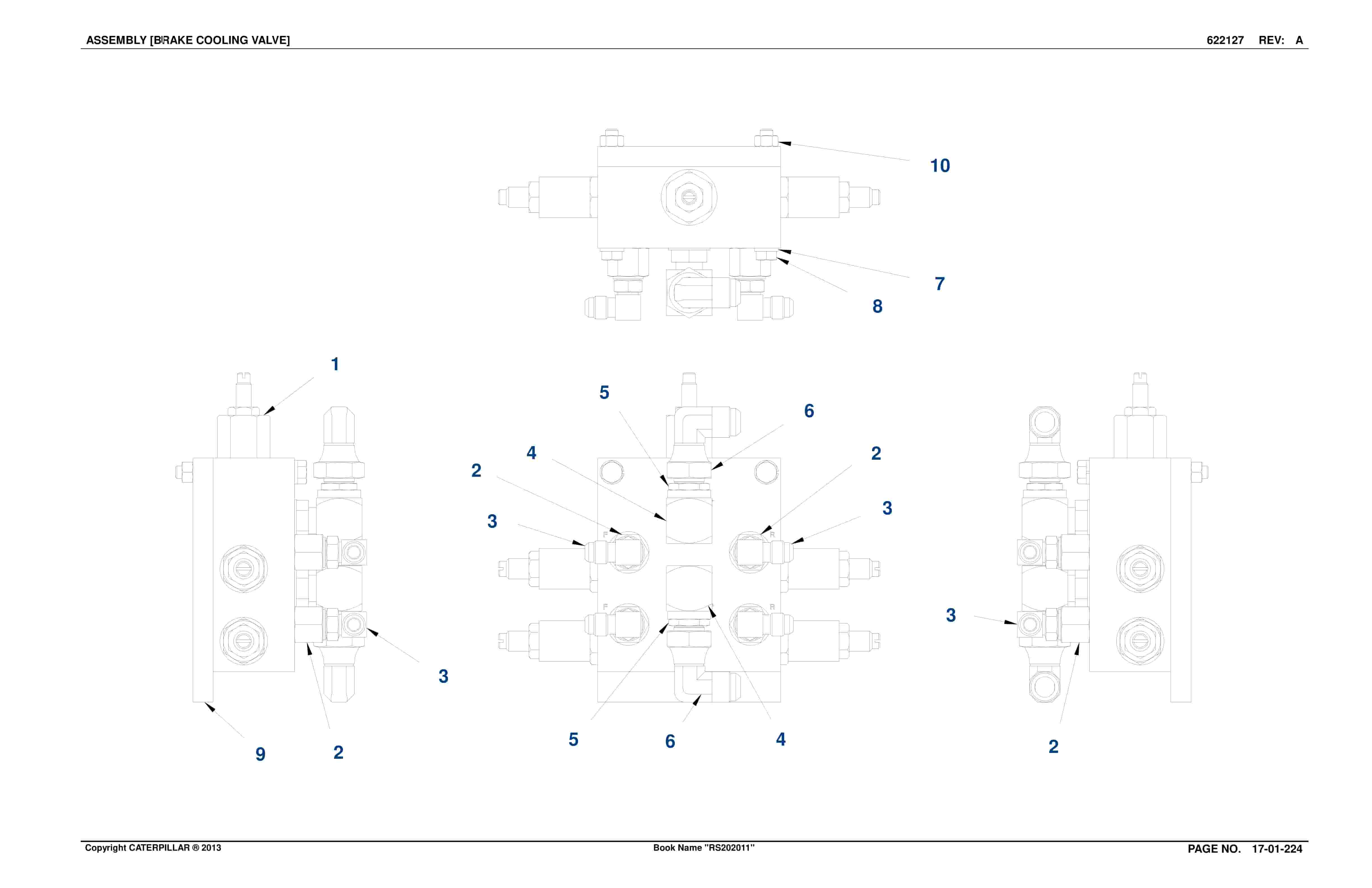 Caterpillar SH620 Roof Support Carrier Parts And Service Manual BI632527-5