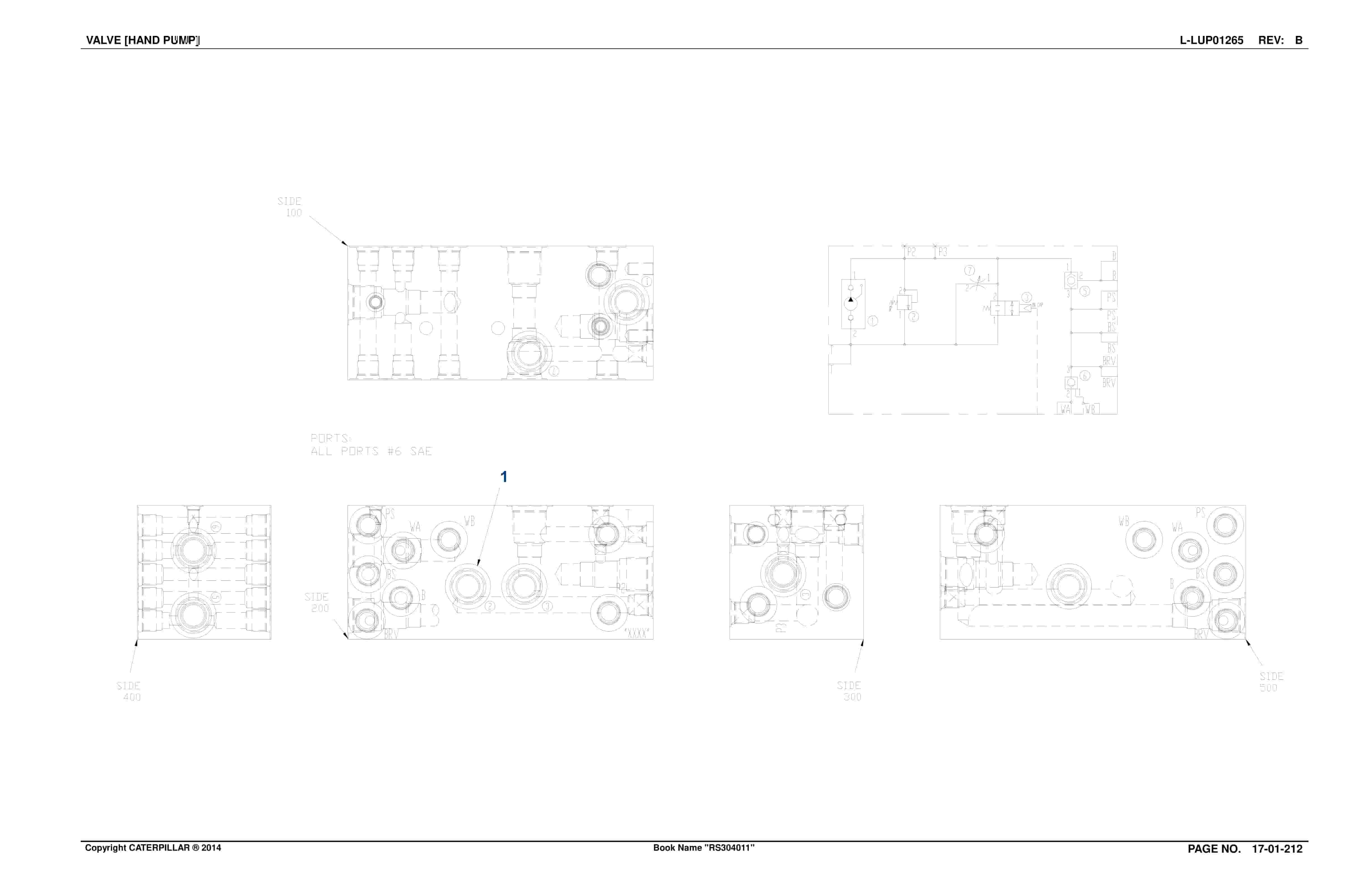 Caterpillar SH630 Roof Support Carrier Parts And Service Manual BI632544-4