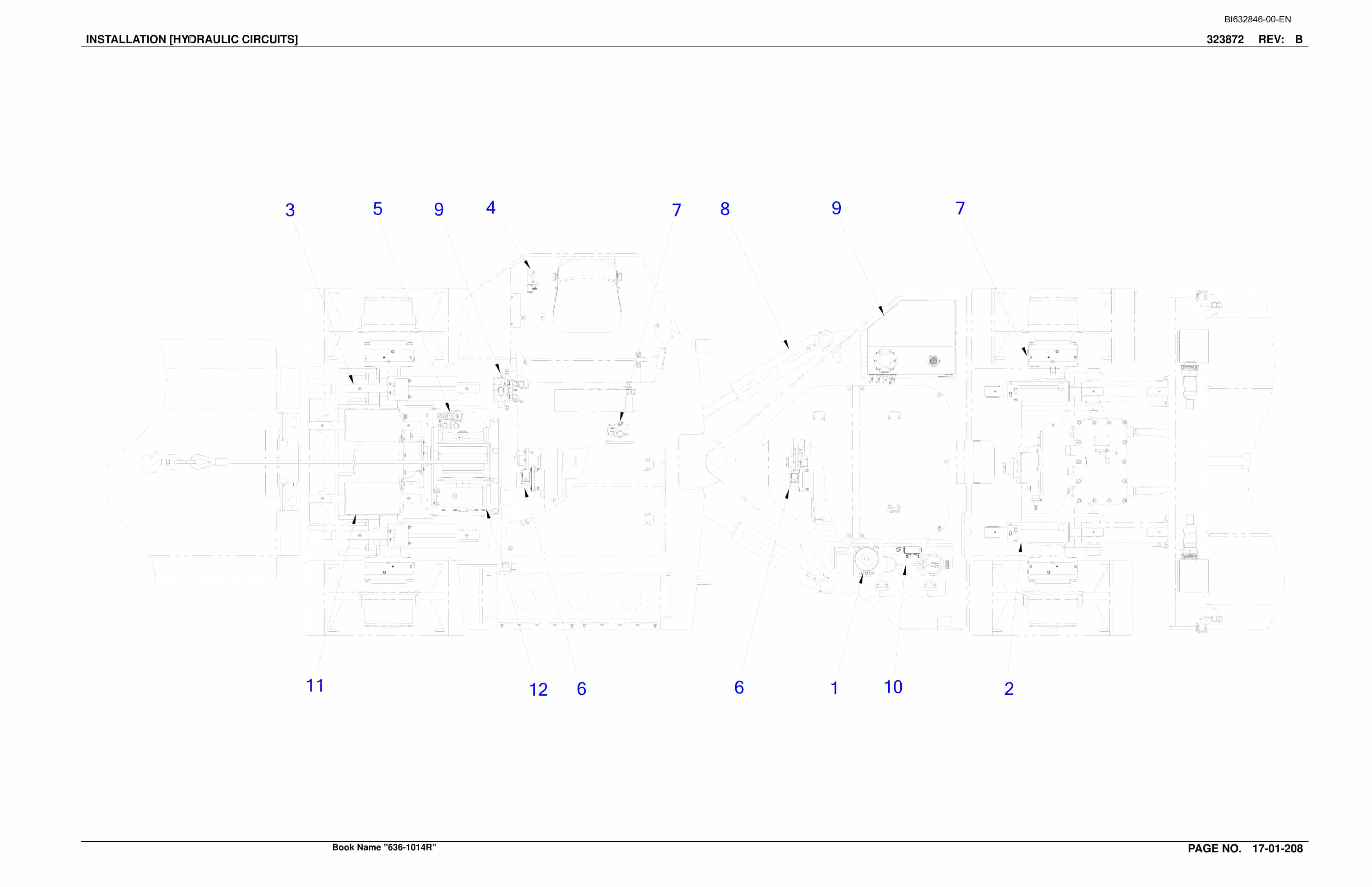 Caterpillar SH630 Roof Support Carrier Parts And Service Manual BI632846-5