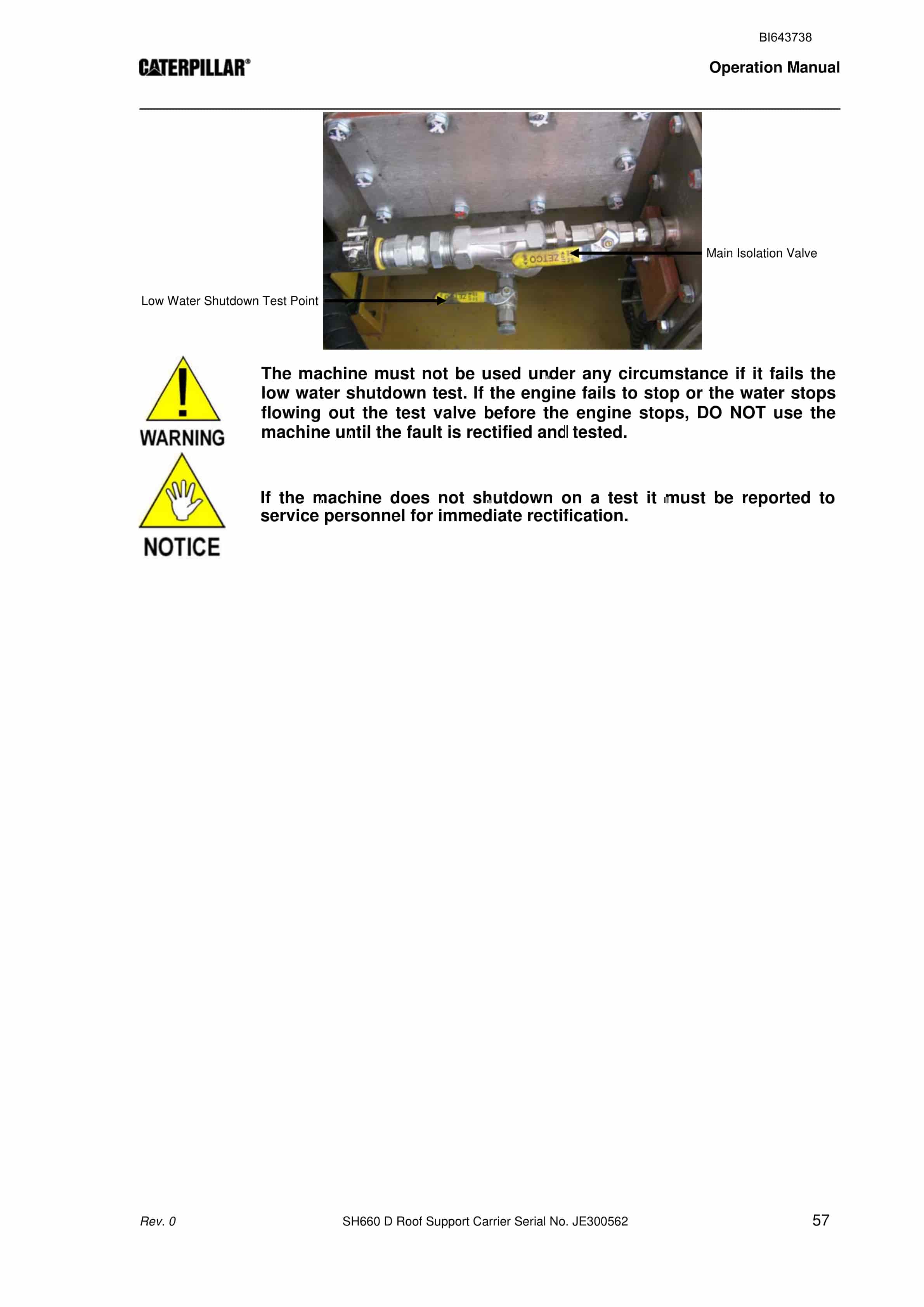 Caterpillar SH660 D Roof Support Carrier Operation Manual BI643738 3 Caterpillar SH660 D Roof Support Carrier Operation Manual BI643738 - Image 3