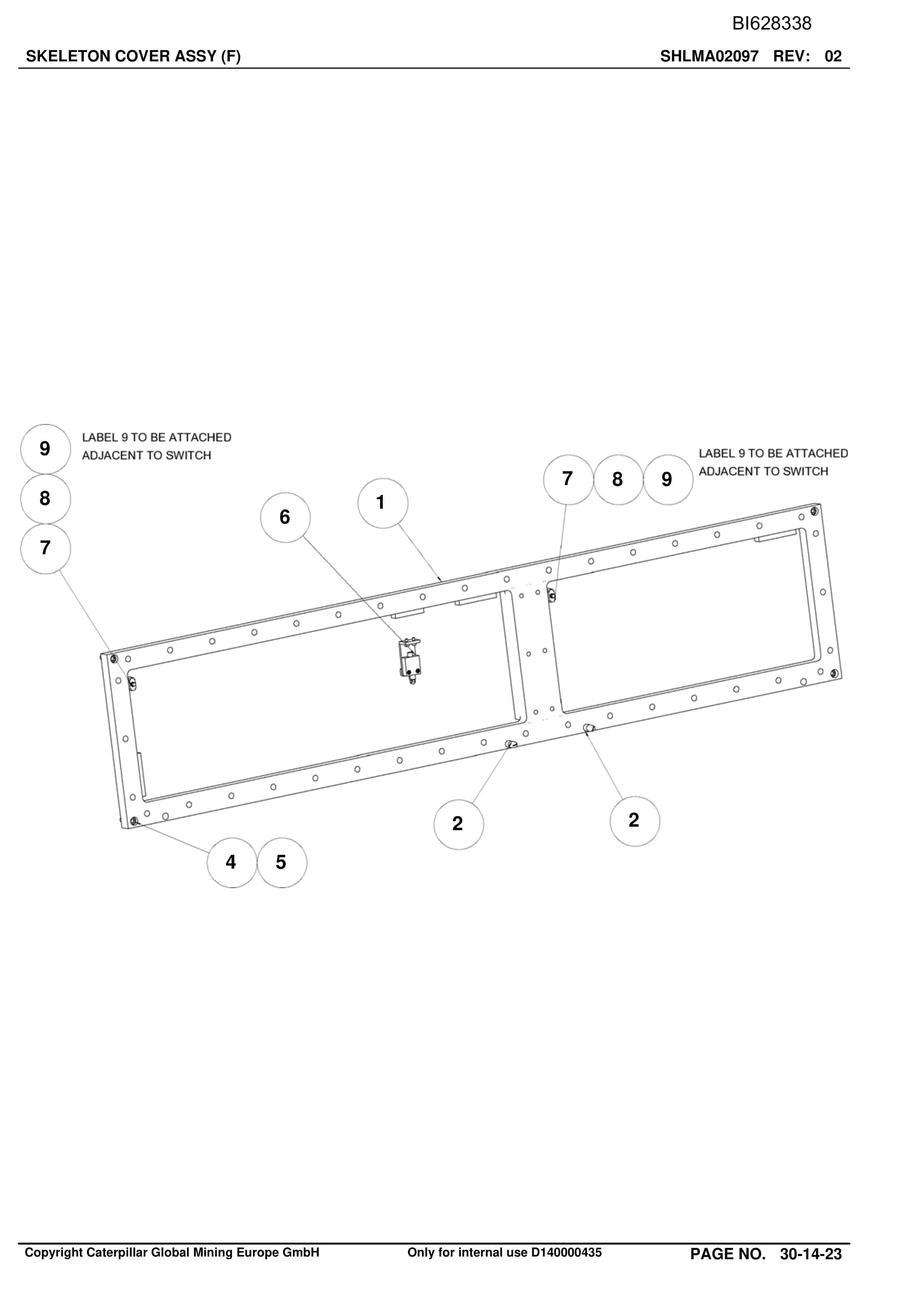 Caterpillar Shearer Longwall System Parts Manual BI628338-02-3