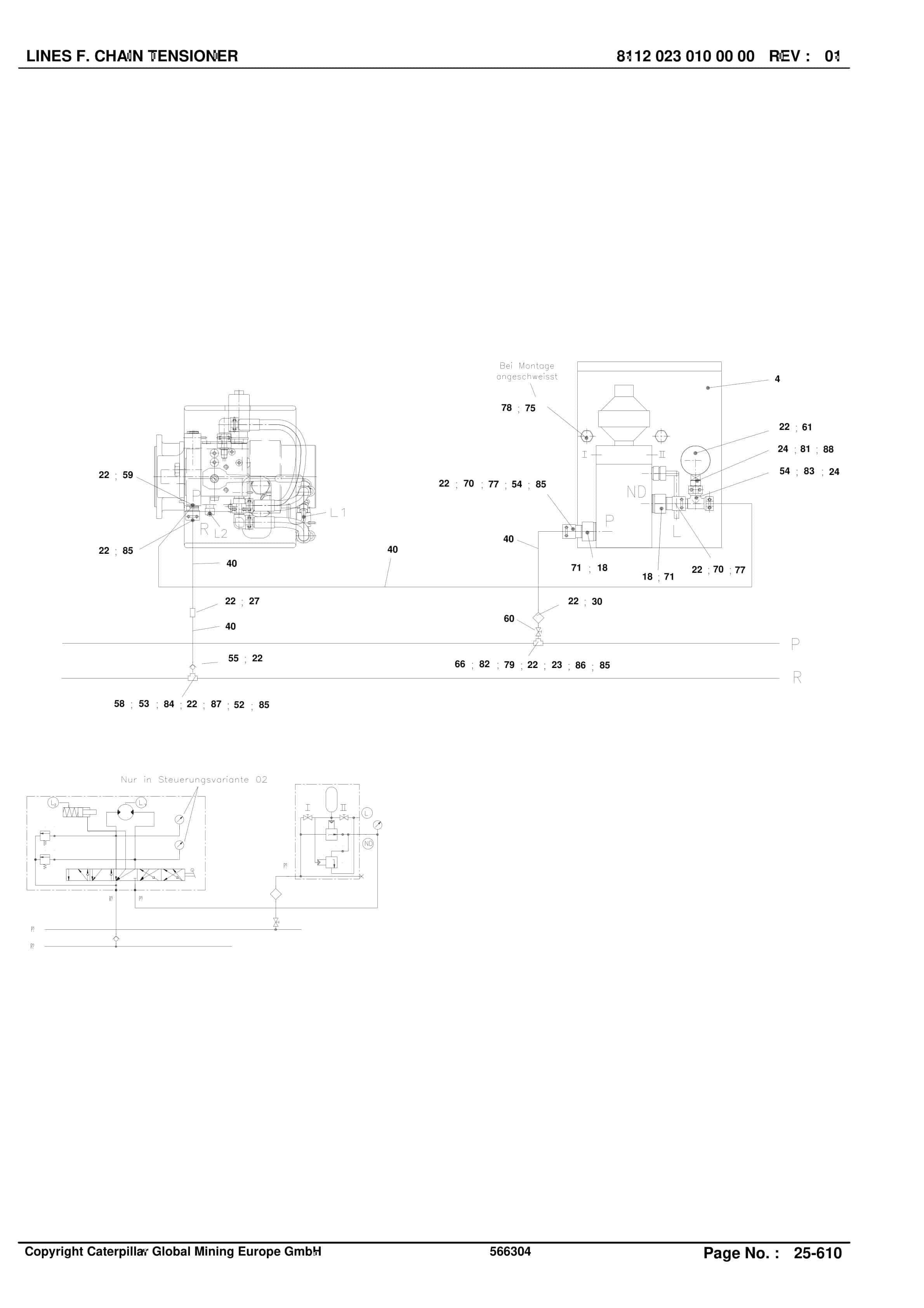 Caterpillar Shearer System Spare Parts List BI628445-4