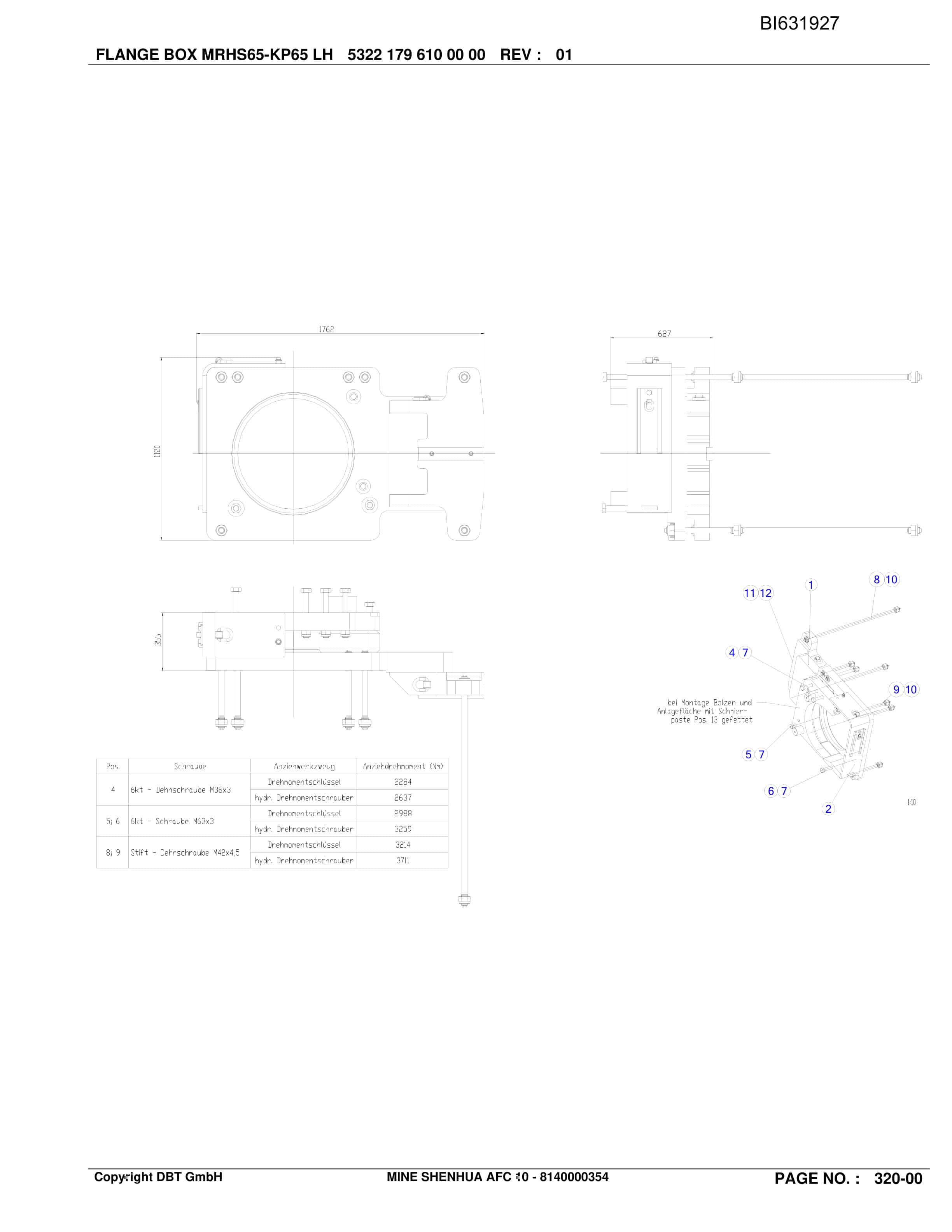 Caterpillar SHENHUA 10, SH-AFC PF 6-1142 Parts Manual BI631927-5