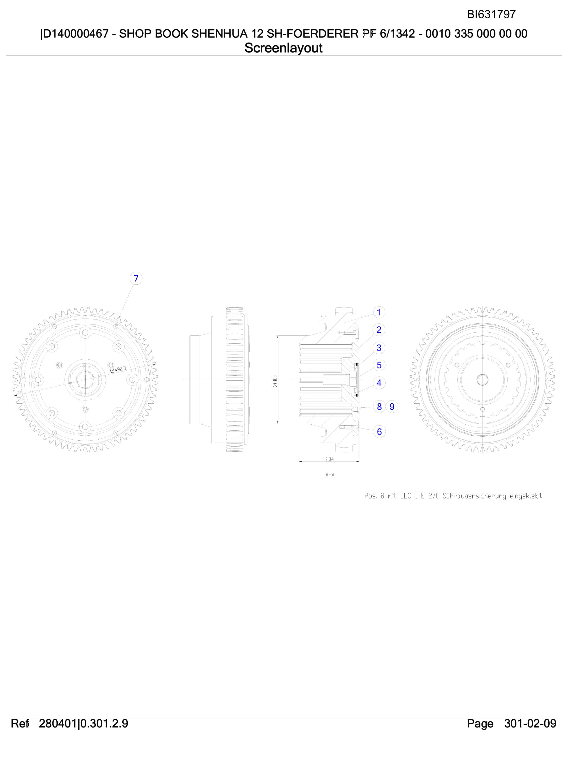 Caterpillar Shenhua 12 SH-Foerdered PF 6-1342 Parts Manual BI631797-3