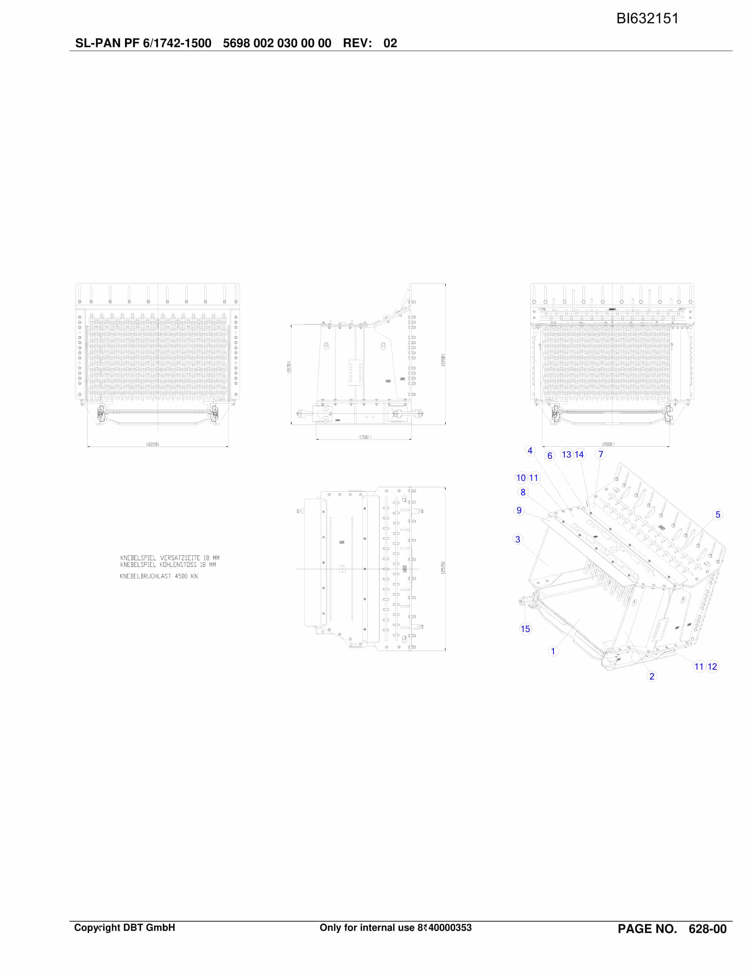 Caterpillar SHENHUA 9, BSL PF 6-1742 Parts Manual BI632151-4