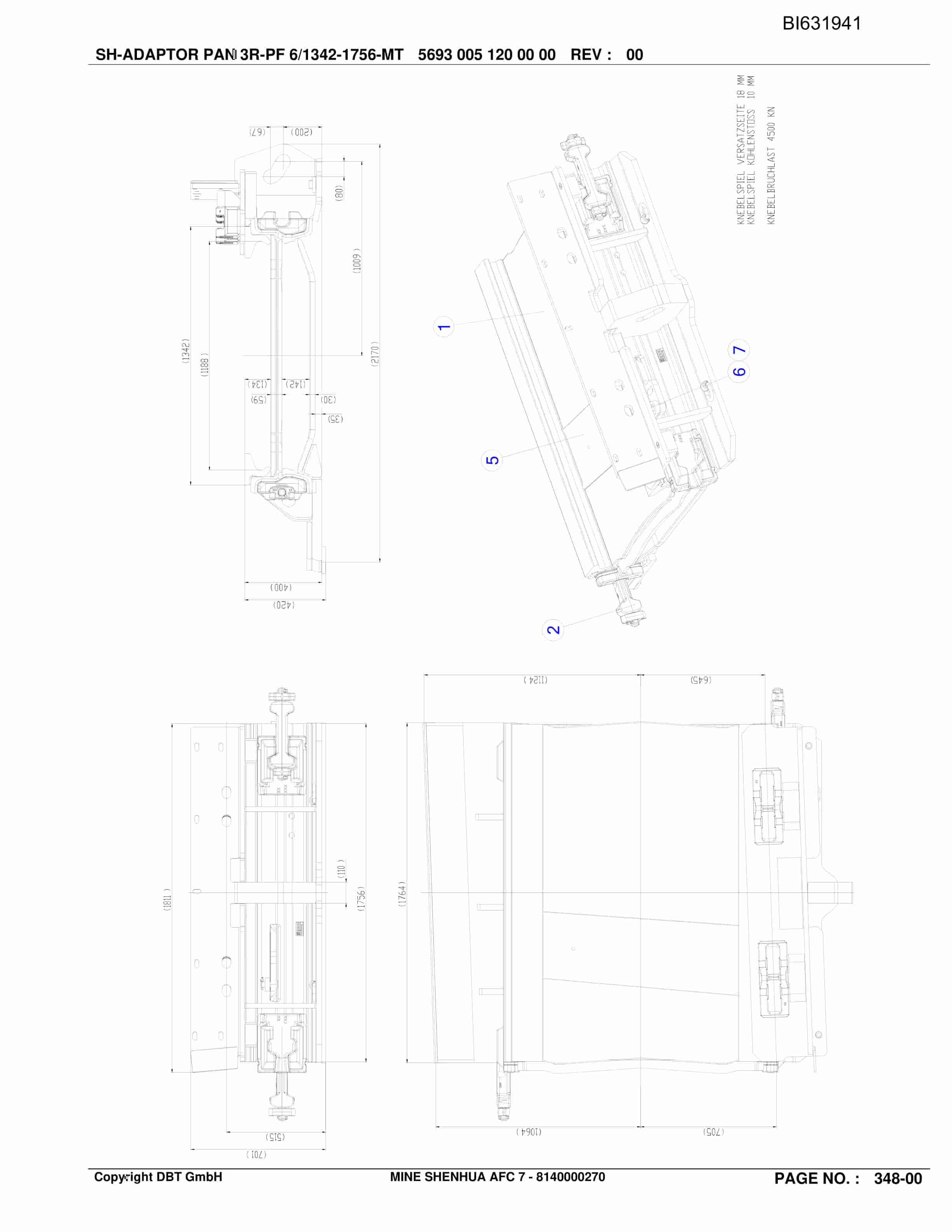 Caterpillar SHENHUA AFC 7, SH-AFC PF6-1342 Parts Manual BI631941-3