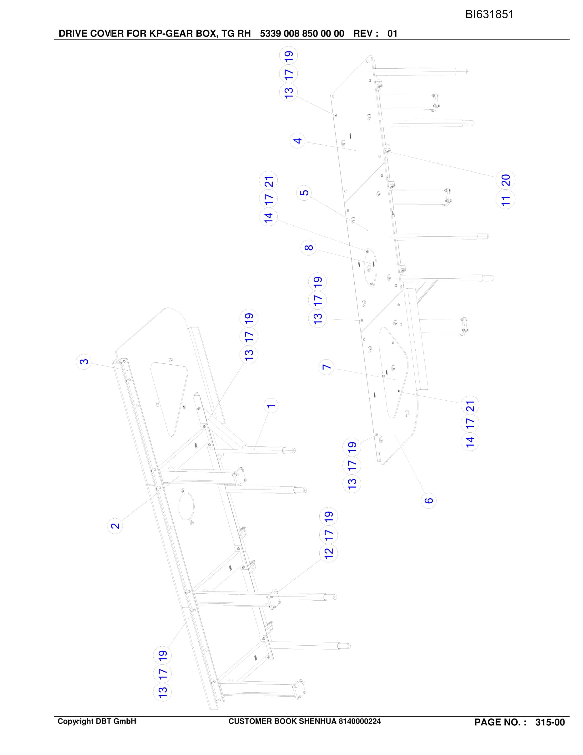 Caterpillar Shenhua, AFC PF 6-1142 Parts Manual BI631851-2