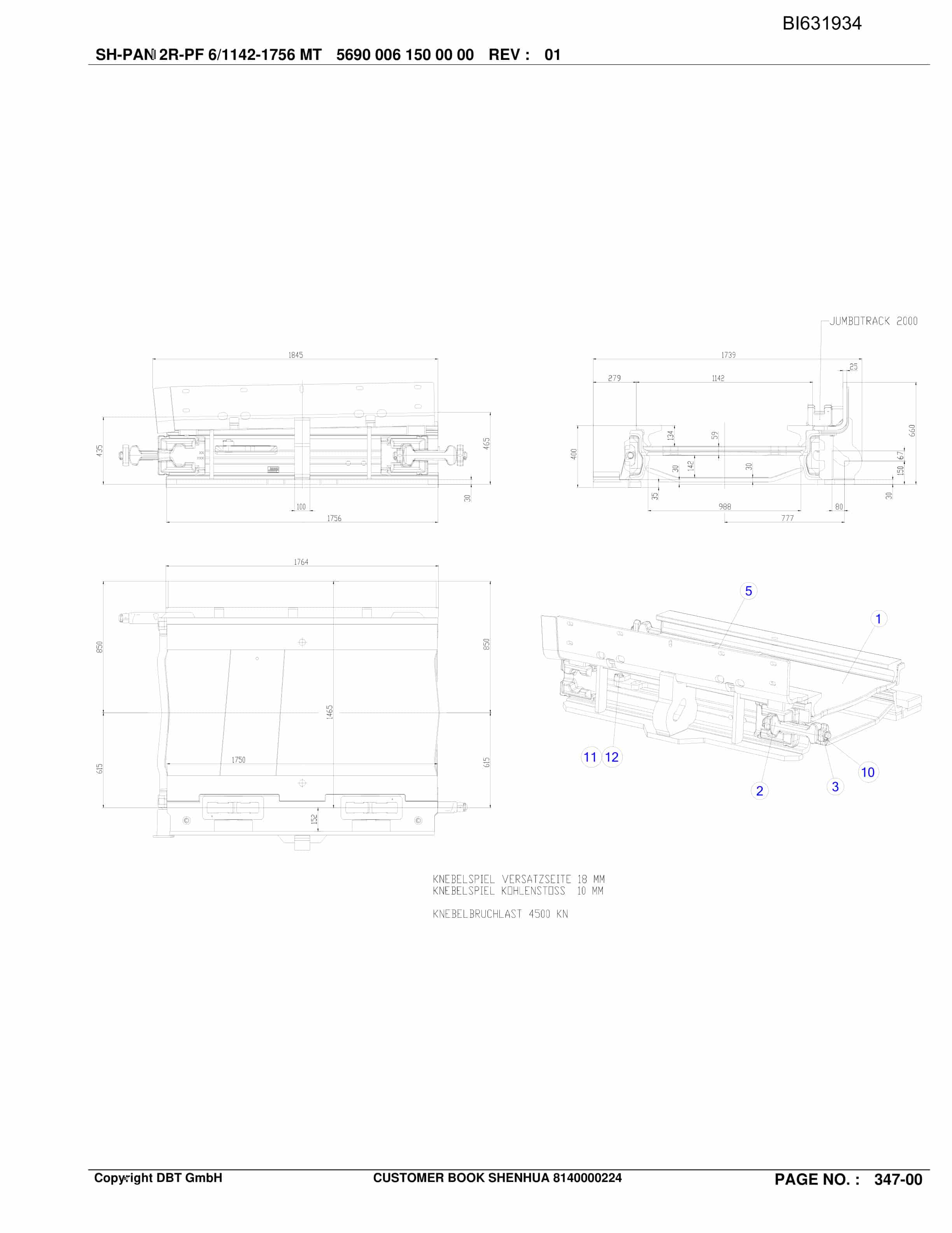 Caterpillar SHENHUA SH-AFC PF 6-1142 Parts Manual BI631934-4