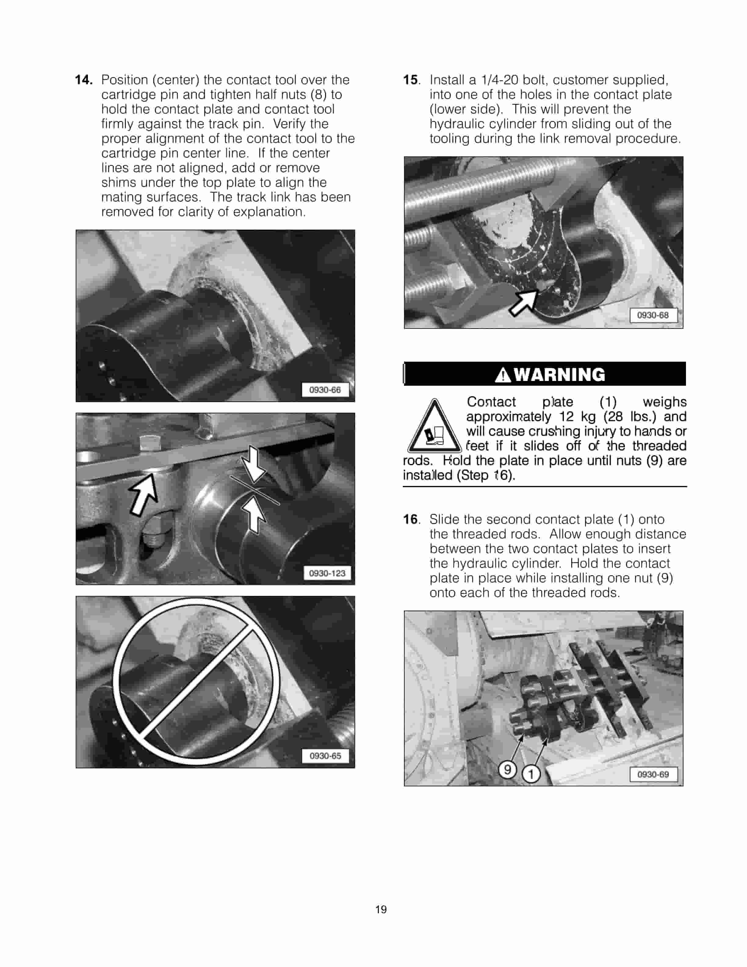 Caterpillar Small Multi-Pitch SystemOne Track Press Tool Tool Operating Manual NEHS0930-2