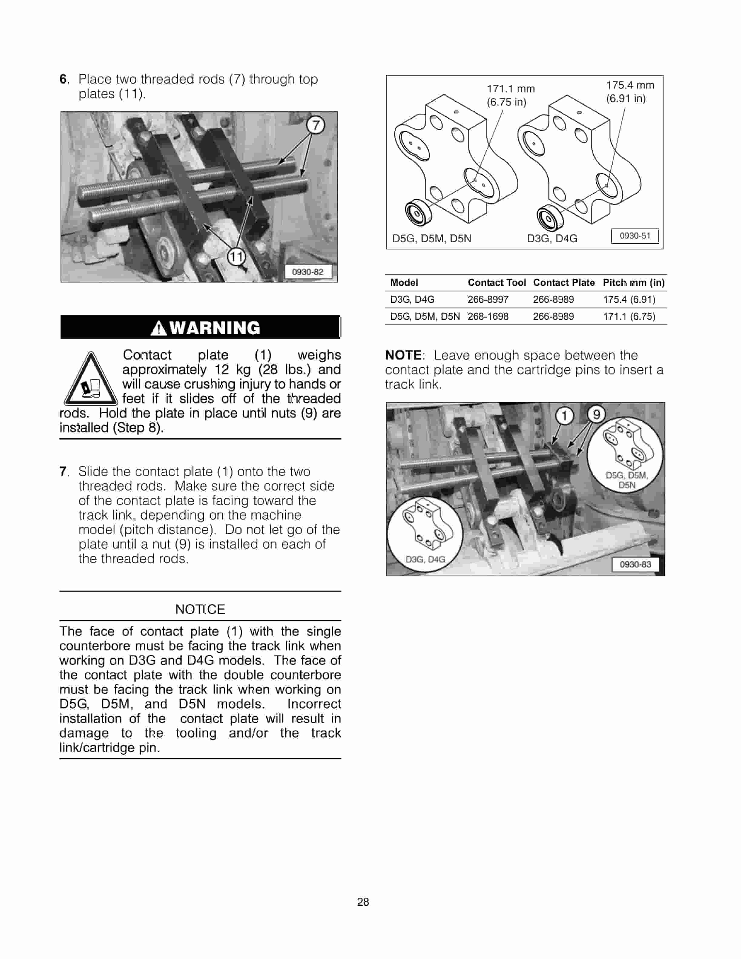 Caterpillar Small Multi-Pitch SystemOne Track Press Tool Tool Operating Manual NEHS0930-4