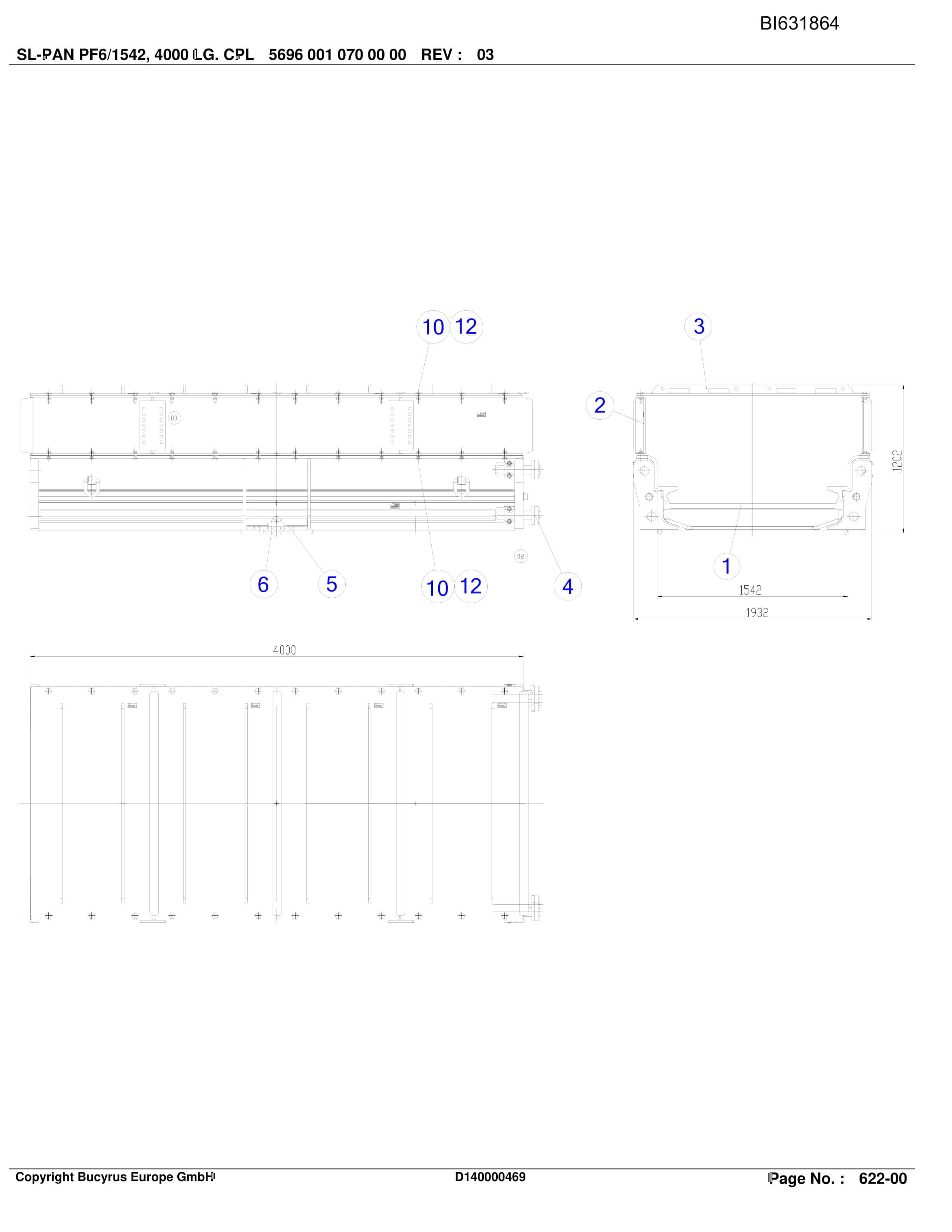 Caterpillar Stage Loader PF 6-1542 Parts Manual BI631864-2