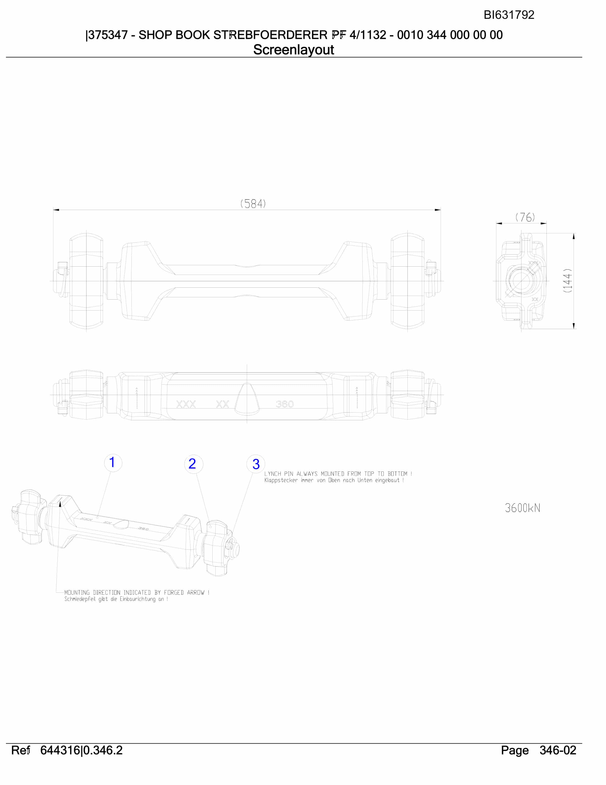 Caterpillar StrebFoerdered PF 4-1132 Parts Manual BI631792-2