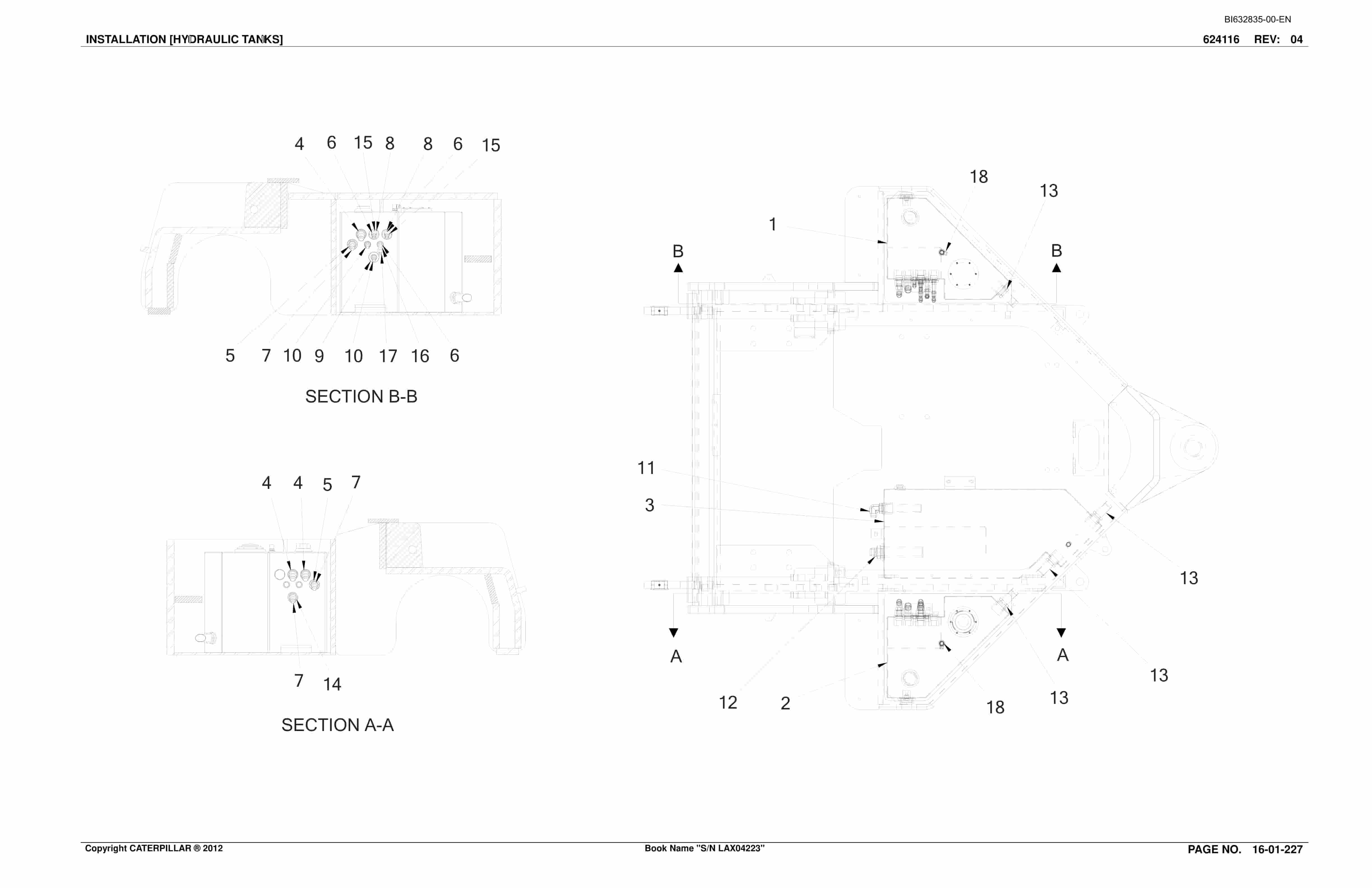 Caterpillar SU488 Scoop Parts And Service Manual BI632835-5