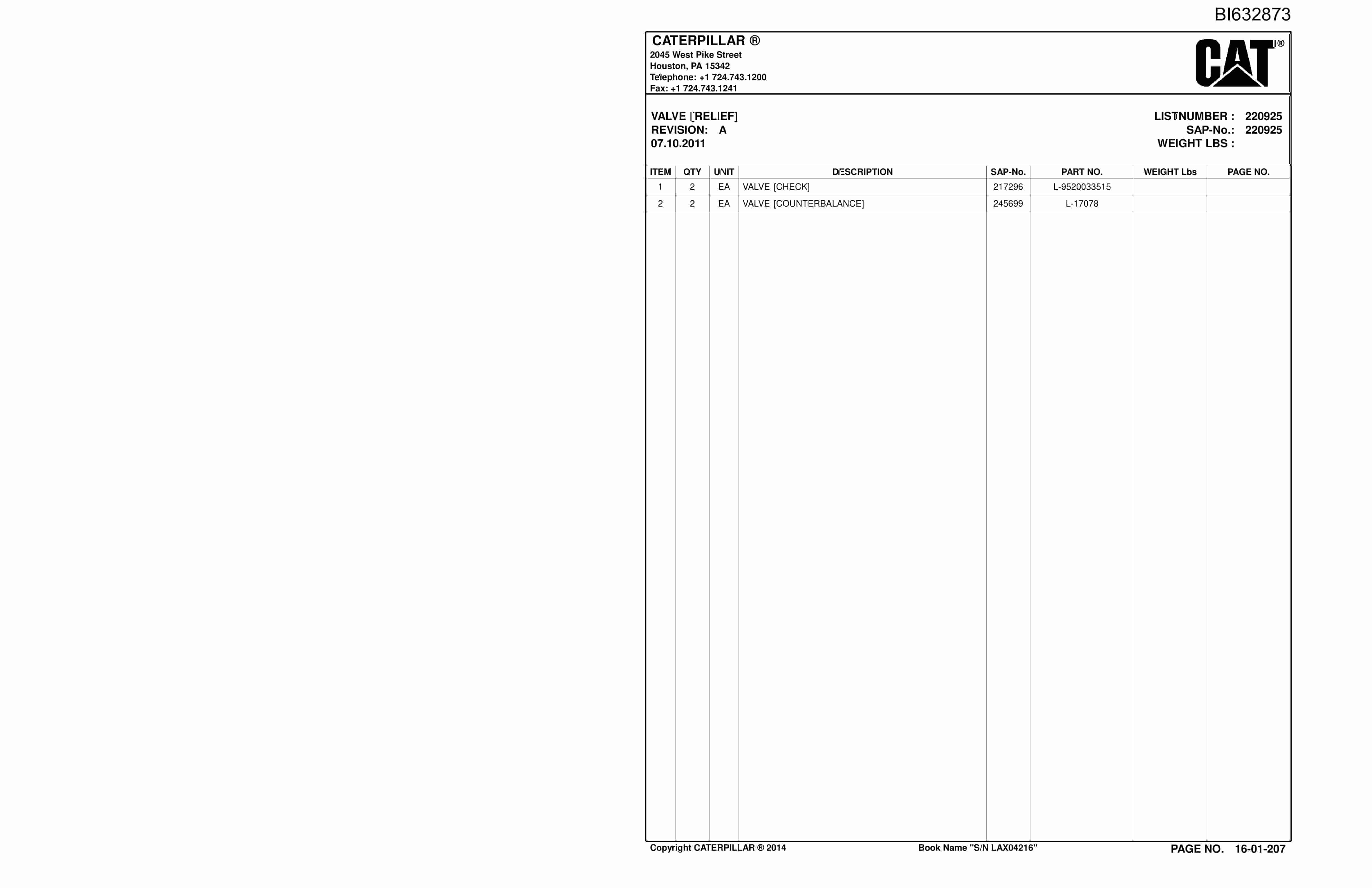 Caterpillar SU488 Scoop Parts And Service Manual BI632873 3 Caterpillar SU488 Scoop Parts And Service Manual BI632873 - Image 3