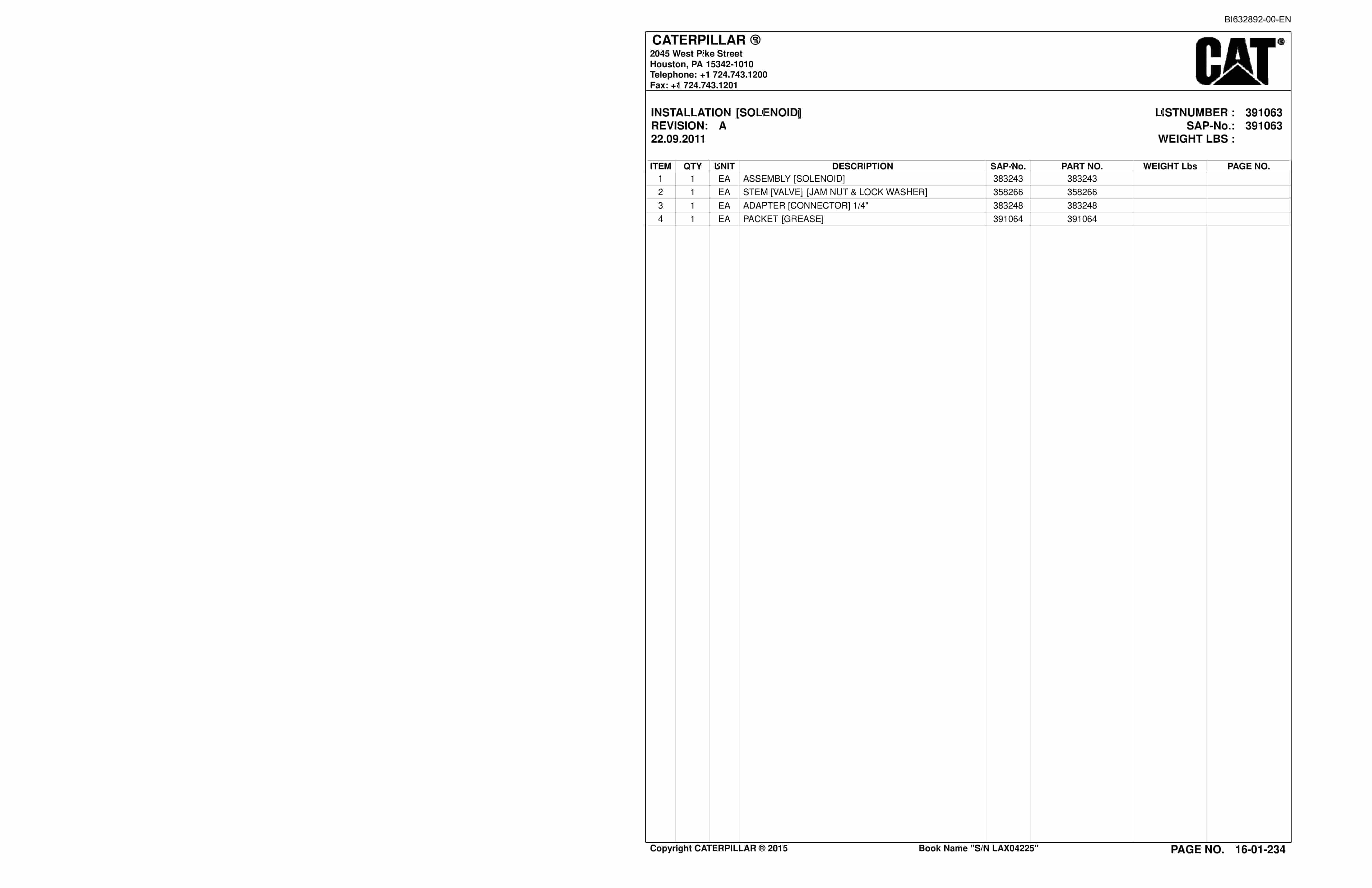 Caterpillar SU488 Scoop Parts And Service Manual BI632892 5 Caterpillar SU488 Scoop Parts And Service Manual BI632892 - Image 5