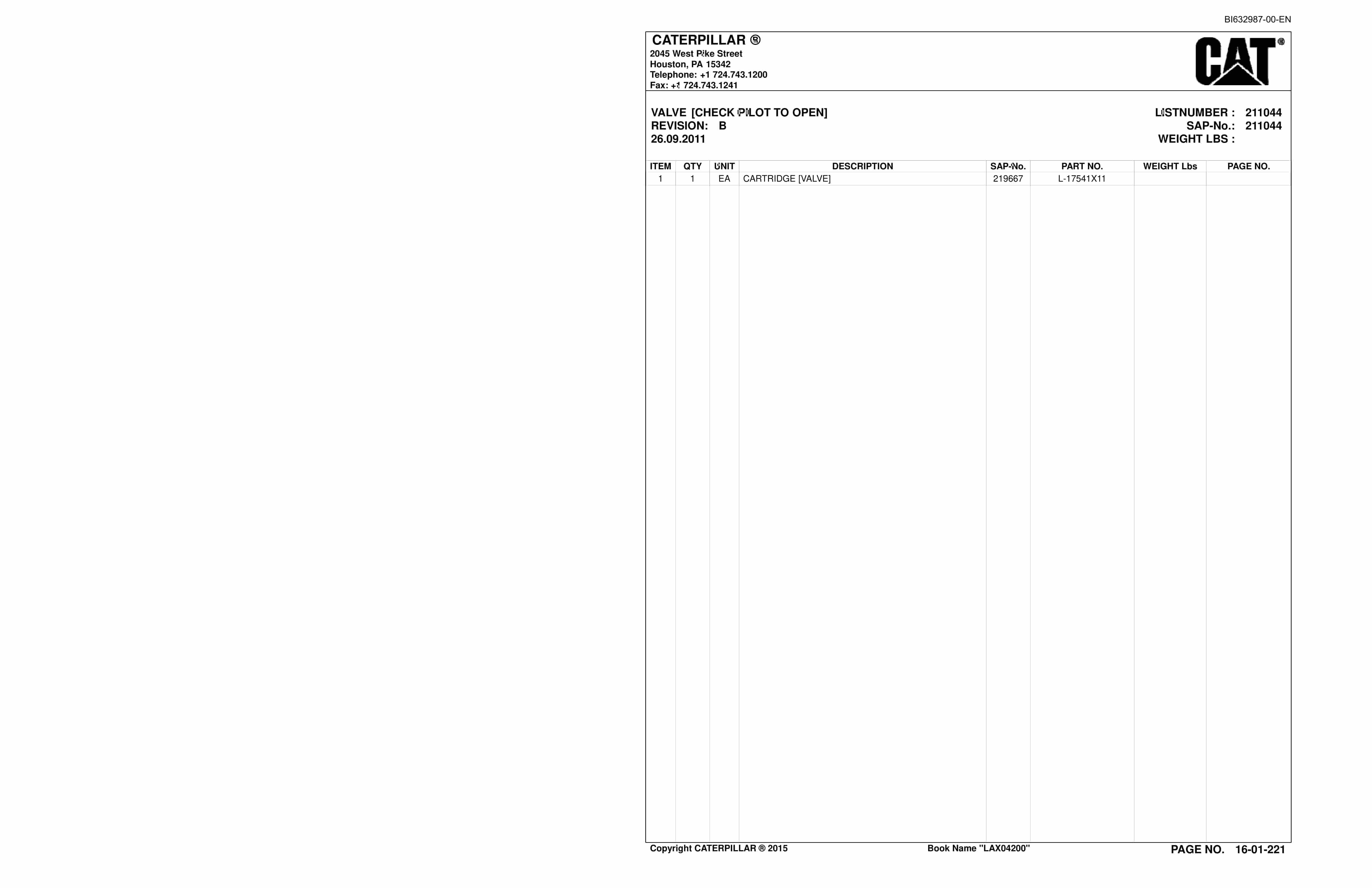 Caterpillar SU488 Scoop Parts And Service Manual BI632987-5