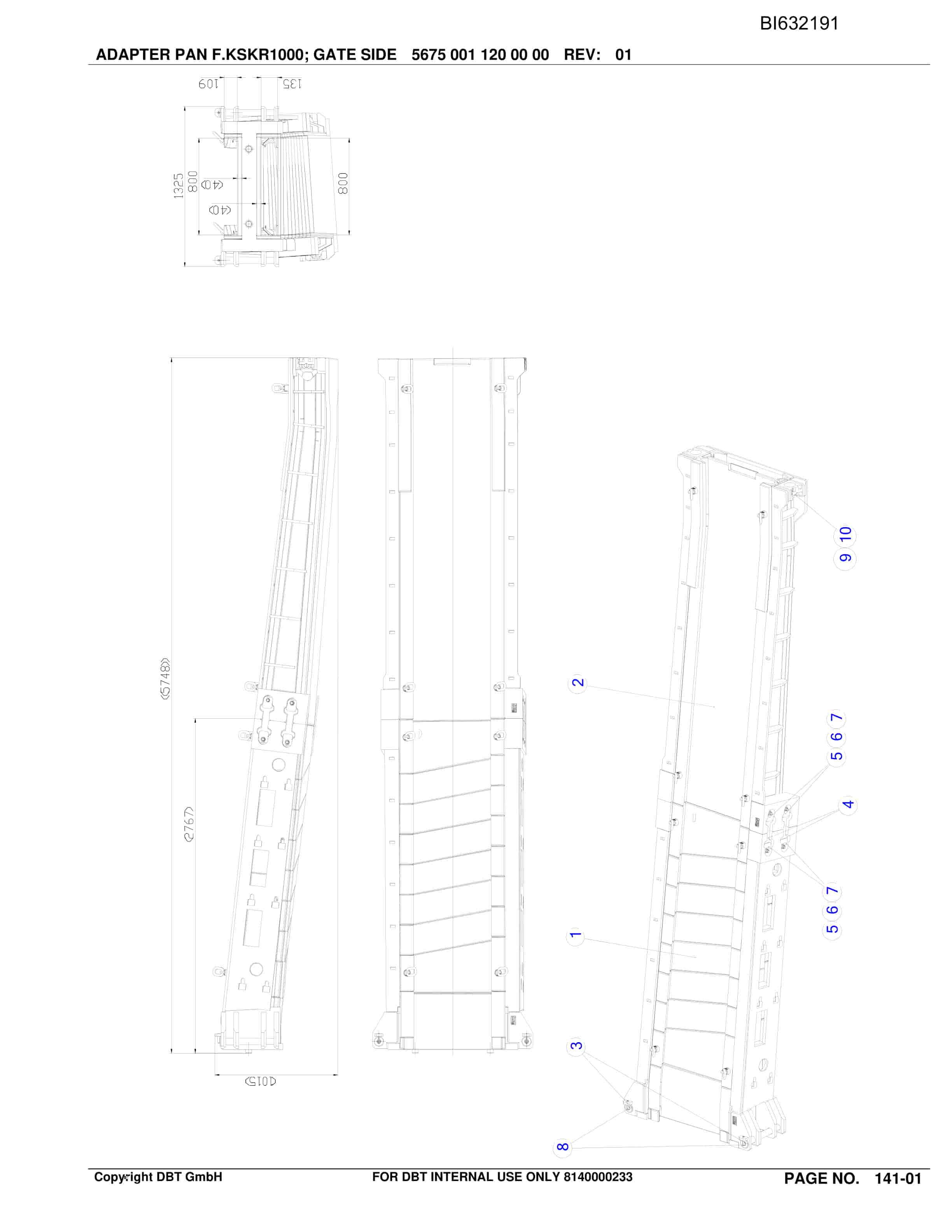 Caterpillar TIEFA III DAMING - GH-PRT PF 3-822 Parts Manual BI632191-2