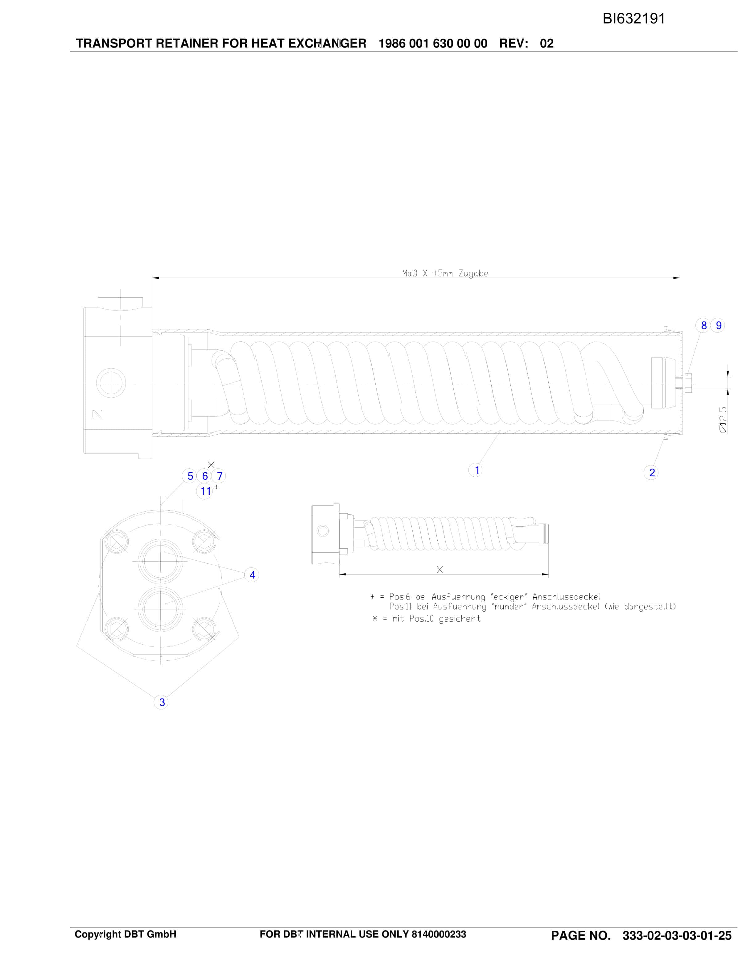Caterpillar TIEFA III DAMING - GH-PRT PF 3-822 Parts Manual BI632191-4