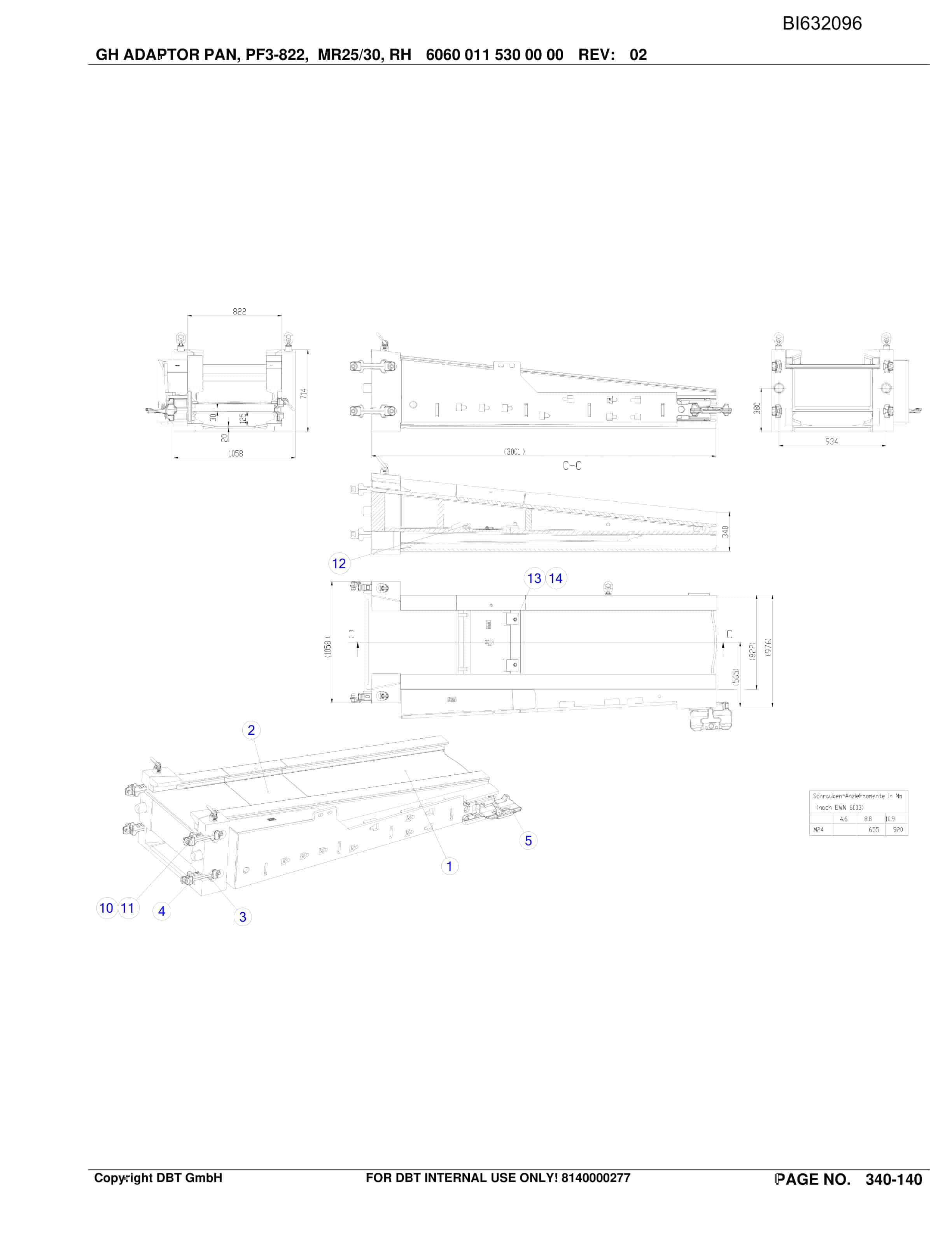 Caterpillar TIEFA IV, GH-PRT PF 3-822 Parts Manual BI632096-5