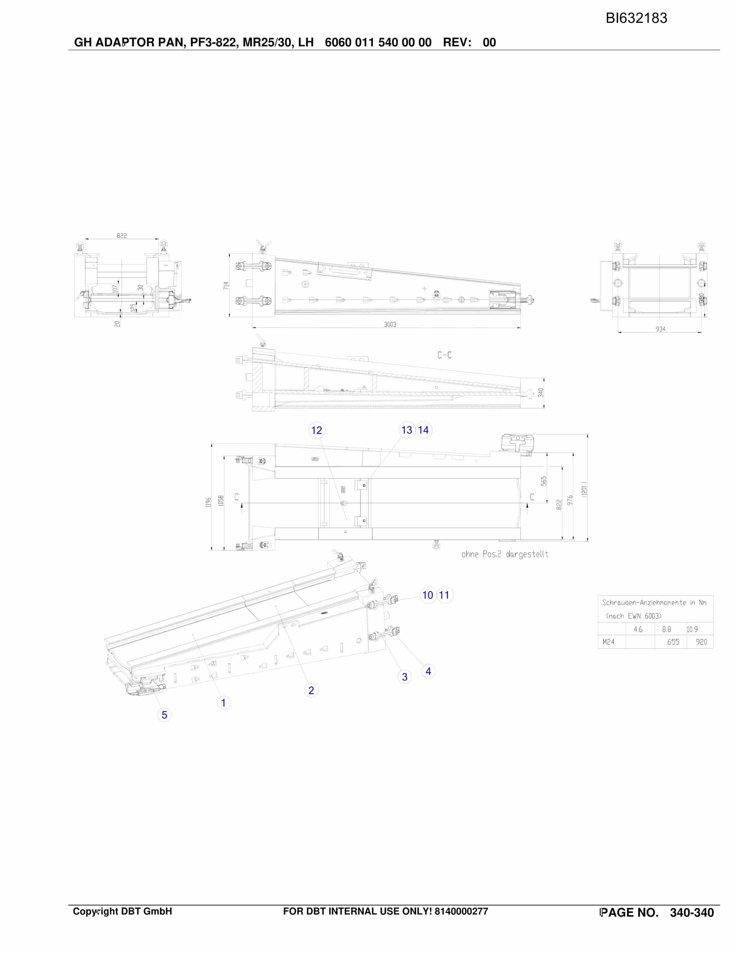 Caterpillar TIEFA IV, GH-PRT PF 3-822 Parts Manual BI632183-5