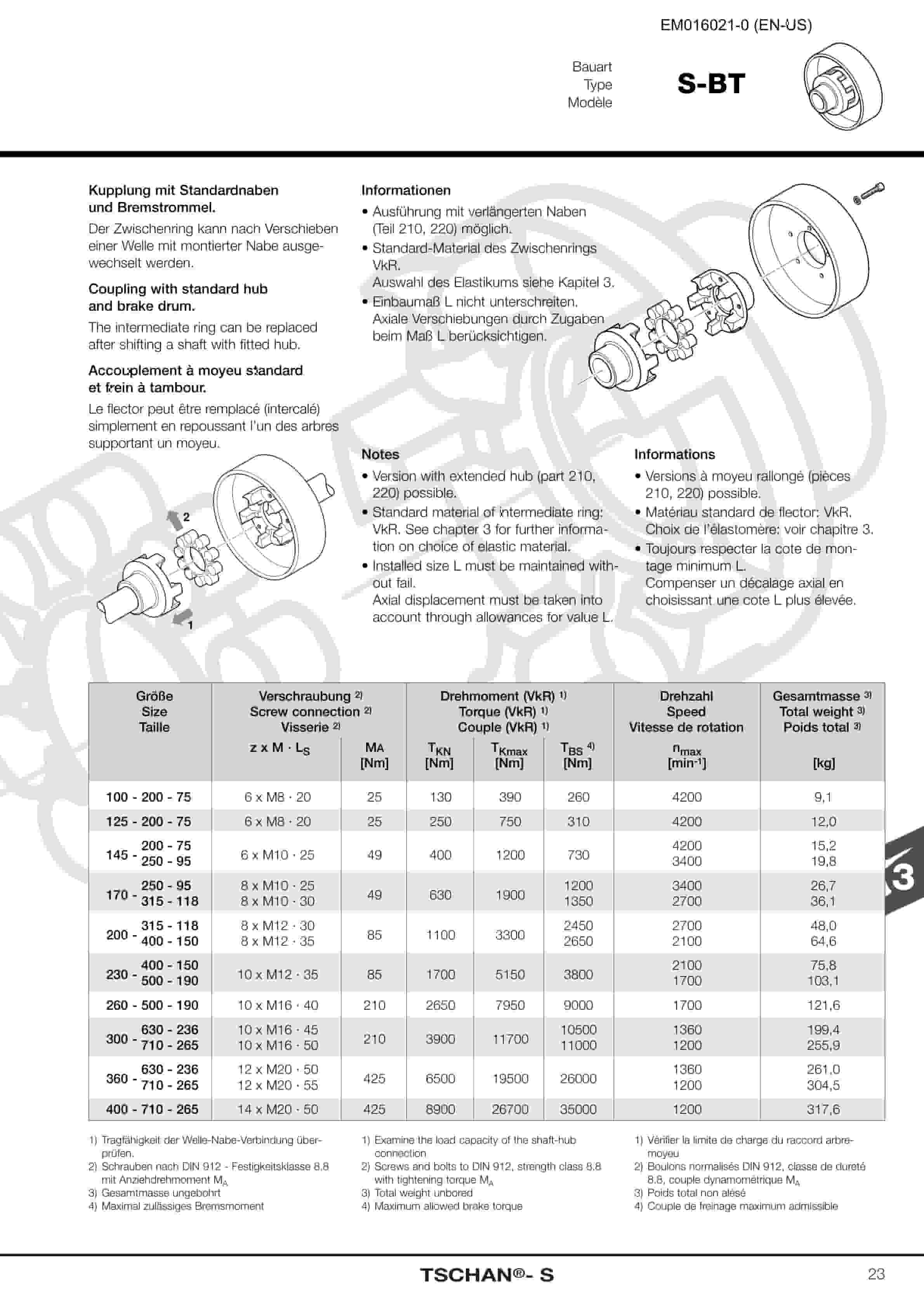 Caterpillar TSchan-S Flexible Couplings Operation And Maintenance Manual EM016021-0-2