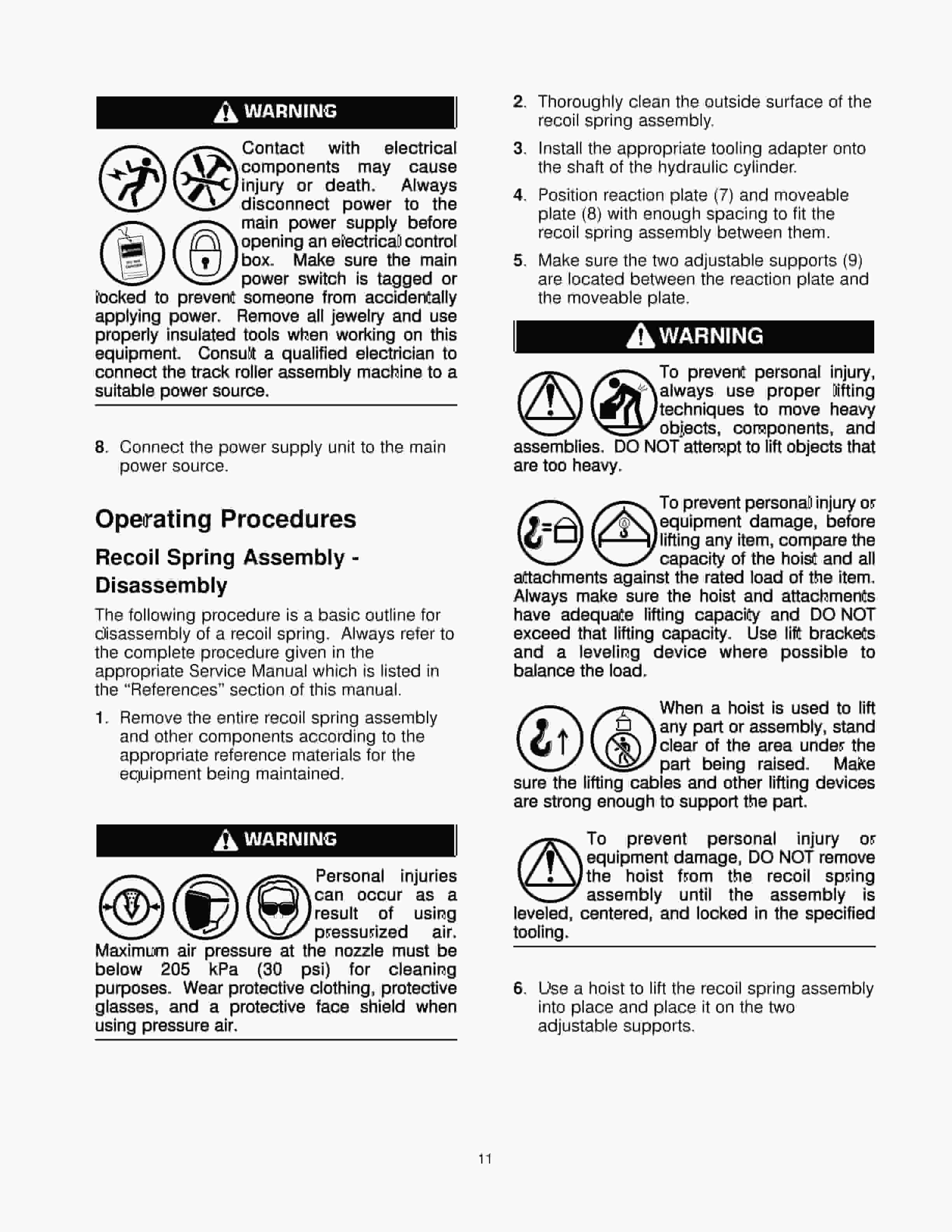 Caterpillar Undercarriage Spring Disassembly And Assembly Bench Tool Operating Manual NEHS0837-3