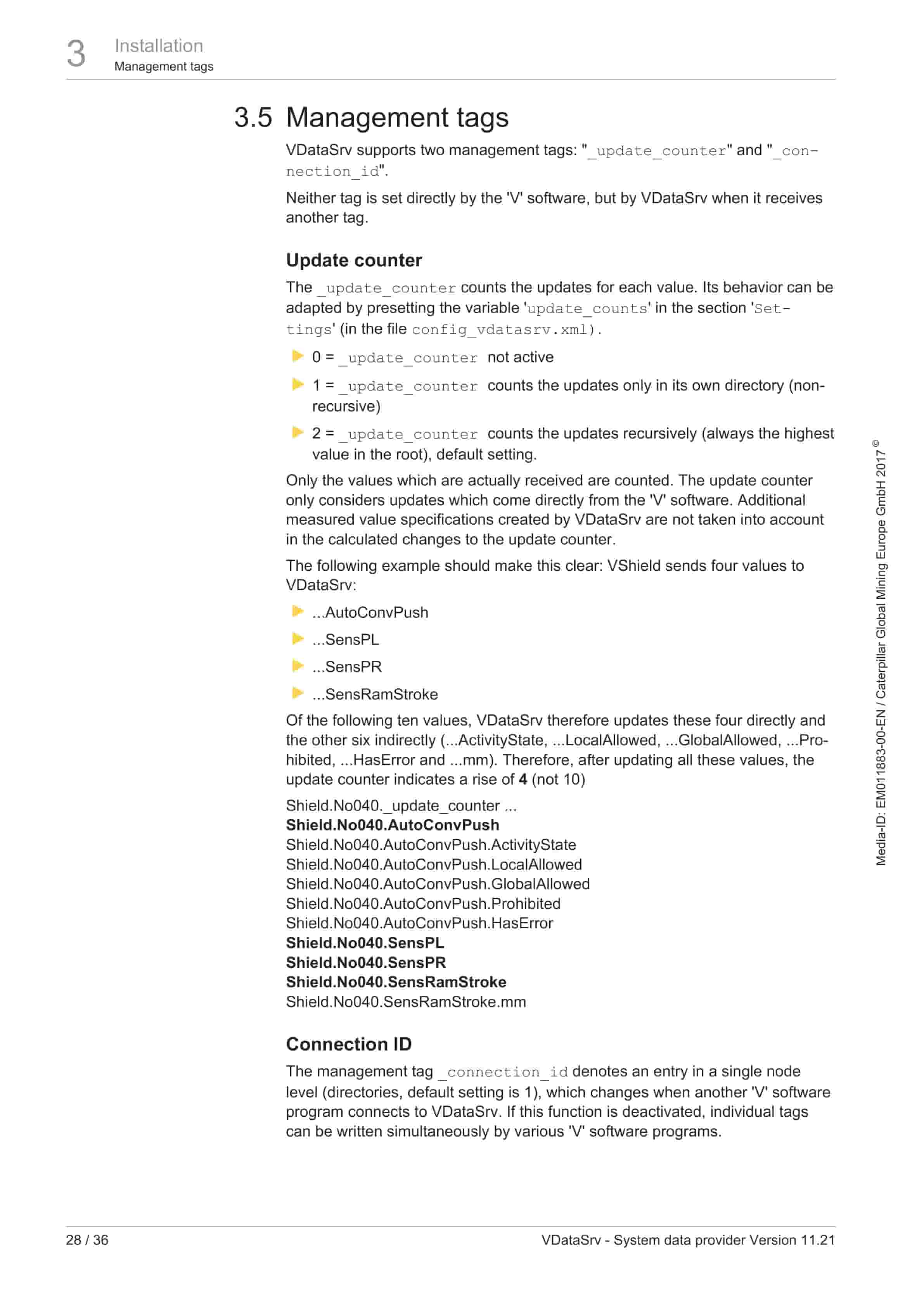 Caterpillar VDataSrv - System Data Provider Operating And Maintenance Manual 1999001073 4 Caterpillar VDataSrv - System Data Provider Operating And Maintenance Manual 1999001073 - Image 4