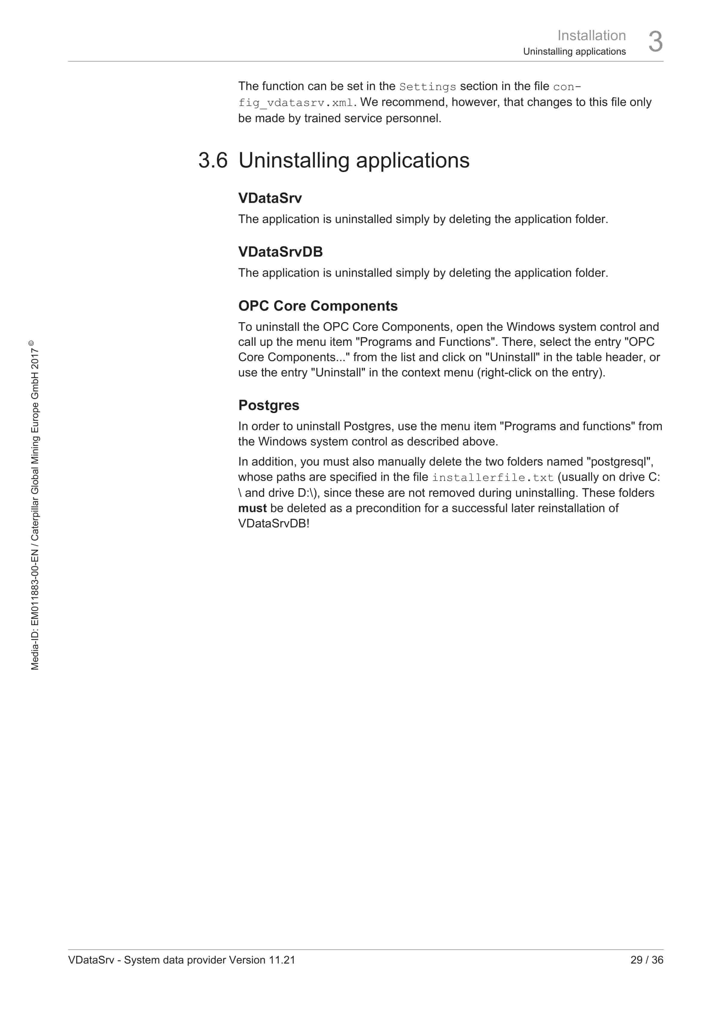 Caterpillar VDataSrv - System Data Provider Operating And Maintenance Manual 1999001073 5 Caterpillar VDataSrv - System Data Provider Operating And Maintenance Manual 1999001073 - Image 5