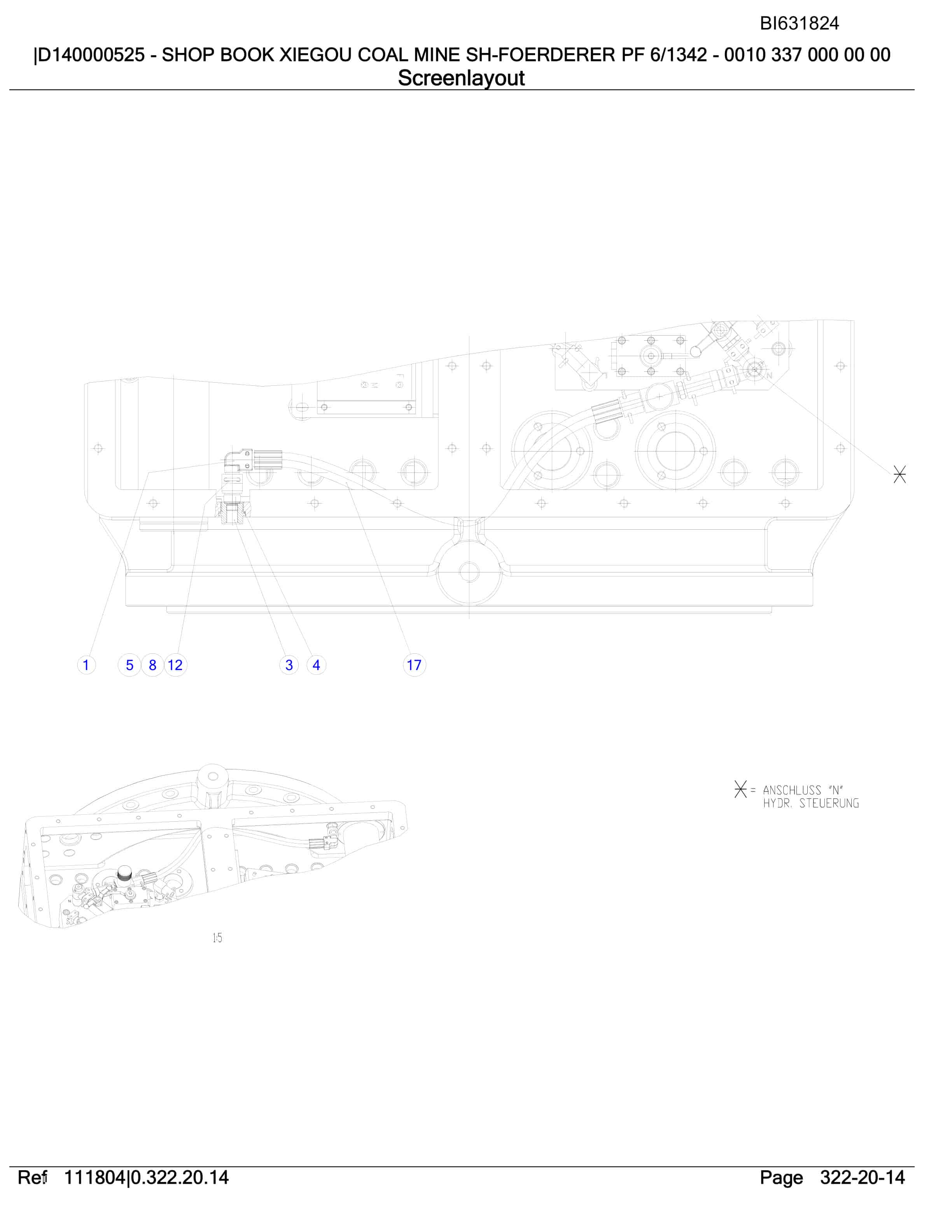 Caterpillar Xiegou Coal Mine SH-Foerdered PF 6-1342 Parts Manual BI631824-4
