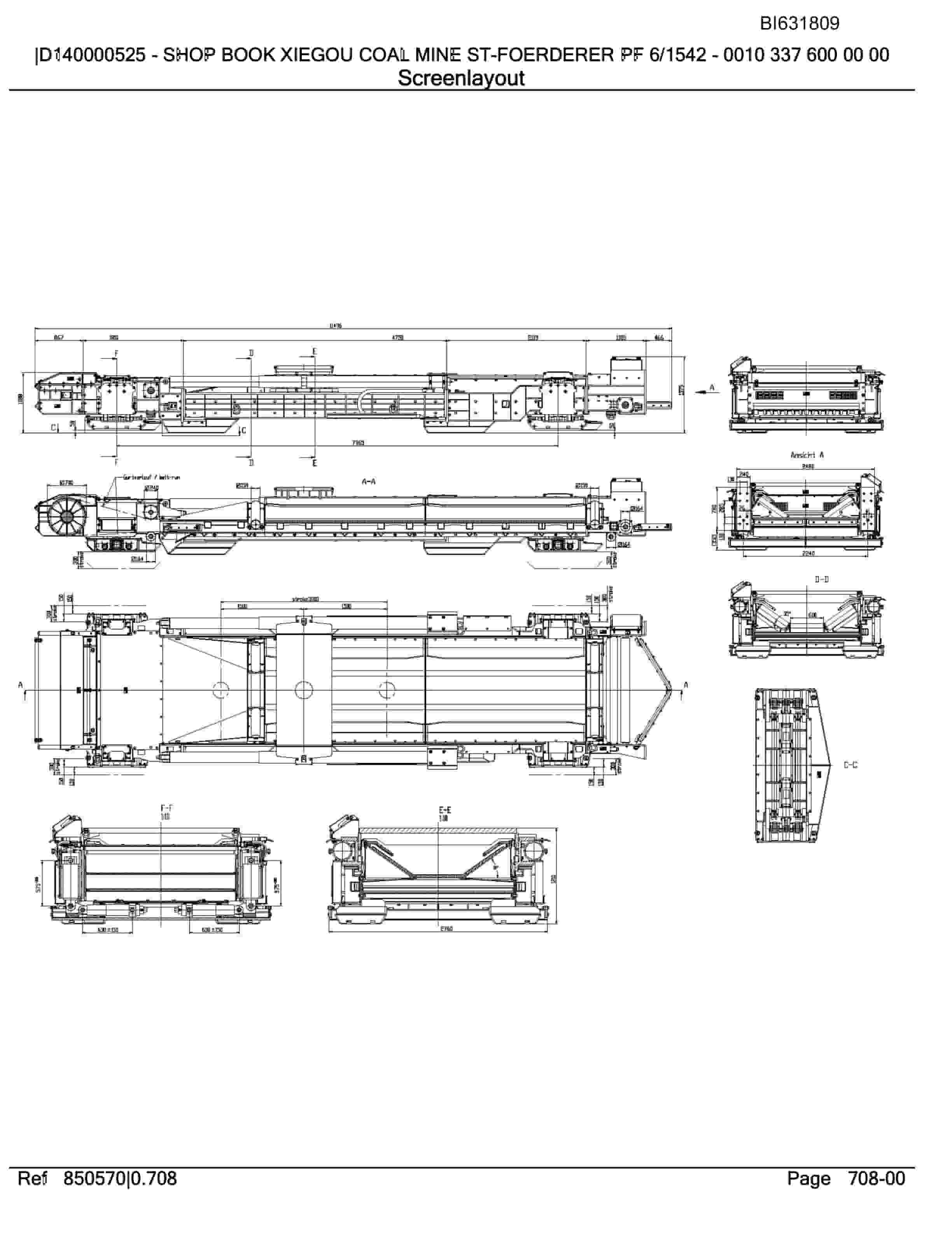 Caterpillar Xiegou Coal Mine ST-Foerdered PF 6-1542 Parts Manual BI631809-3