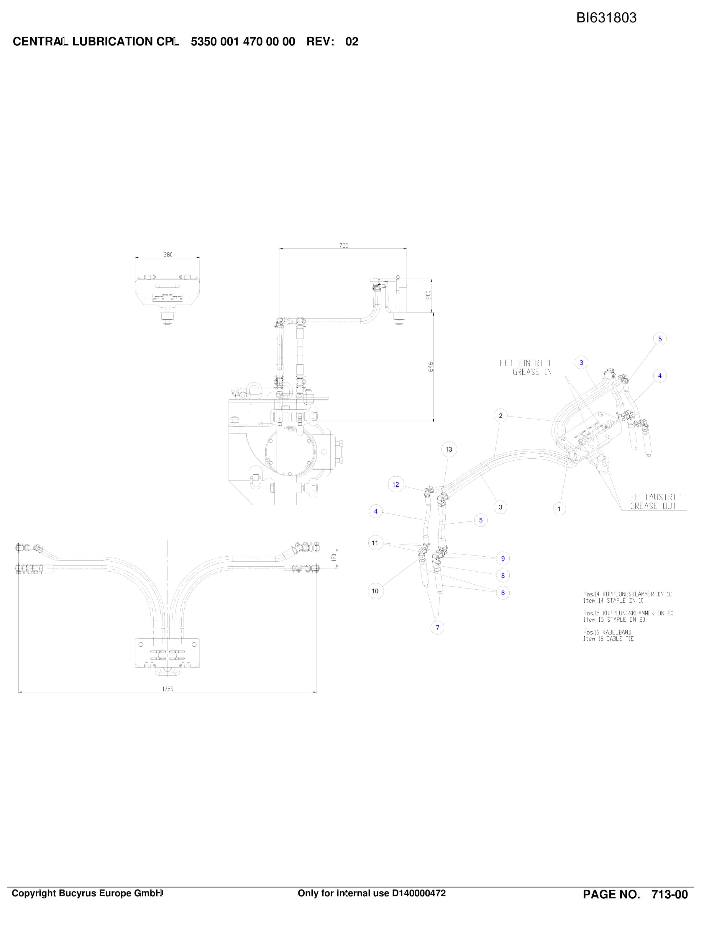 Caterpillar XIEGOU II, BSL PF 6-1542 Parts Manual BI631803-3