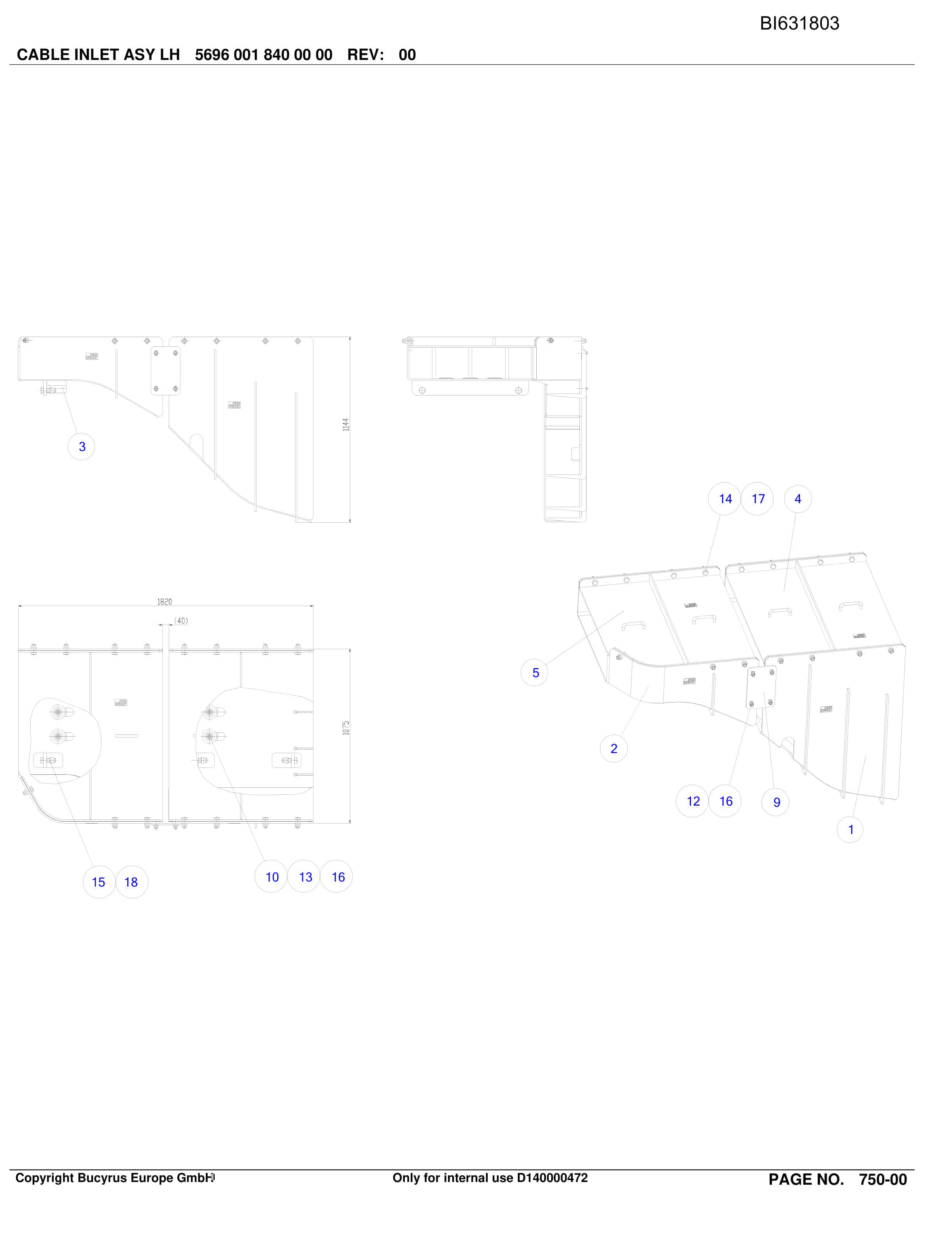 Caterpillar XIEGOU II, BSL PF 6-1542 Parts Manual BI631803-4
